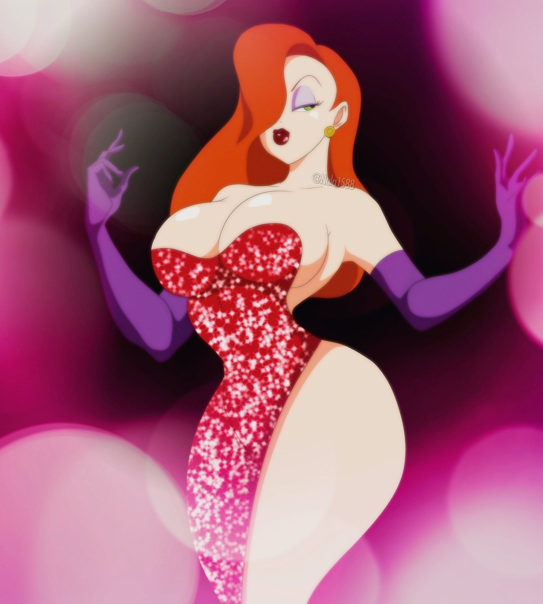 1girls, disney, female, jessica rabbit, nala1588, solo, tagme, who framed roger rabbit