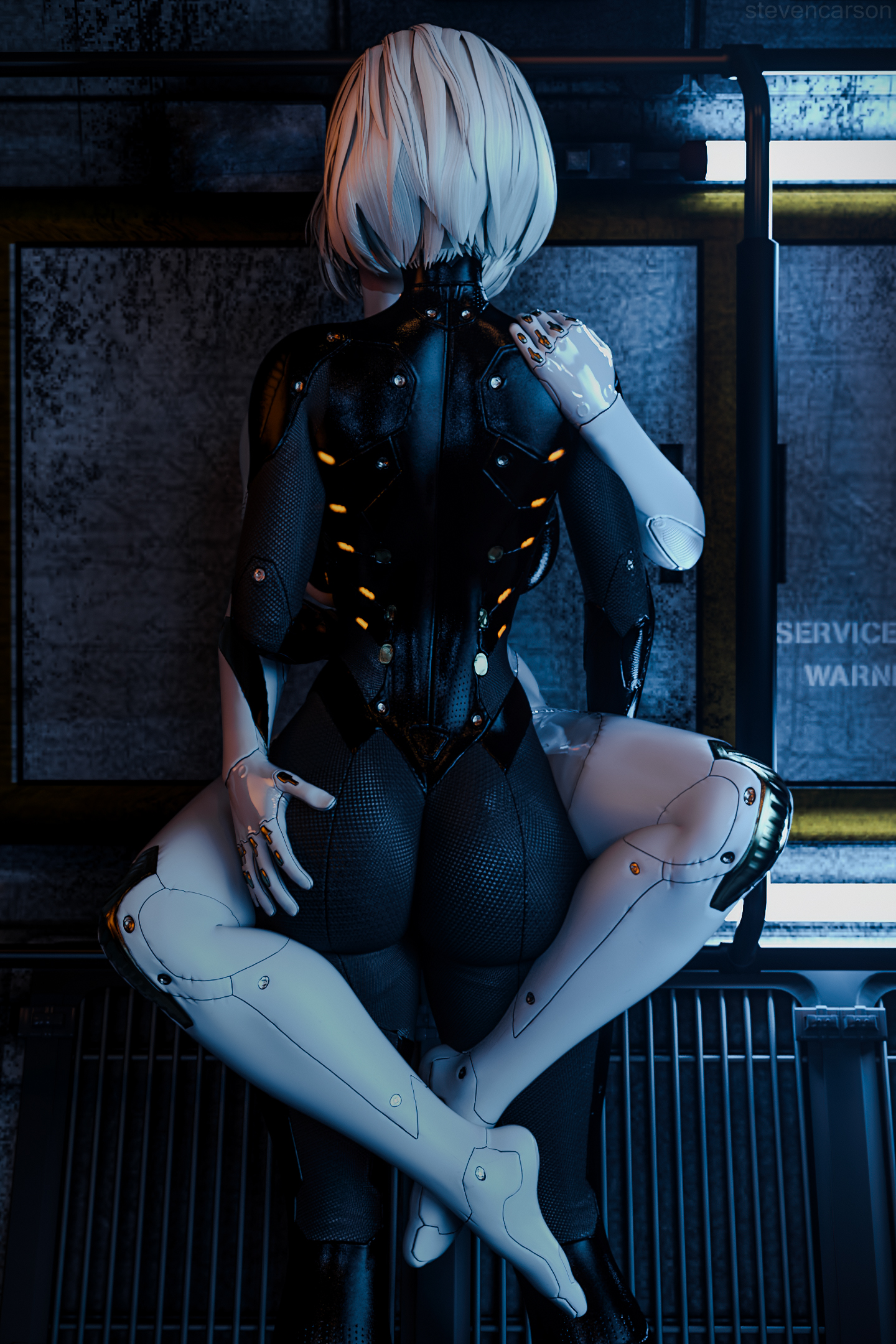 2girls, 3d, ass, ass grab, big ass, clothing, female, futanari, humping, implied futa, intersex, latex, latex bodysuit, latex clothing, latex futa, latex gloves, latex skin, latex skinsuit, latex stockings, latex suit, latex thighhighs, nier, nier: automata, pale skin, selfcest, skin tight, skin tight outfit, skin tight suit, skin tight thighhighs, skintight, skintight bodysuit, skintight clothing, skintight suit, stevencarson, yorha 2b, yuri