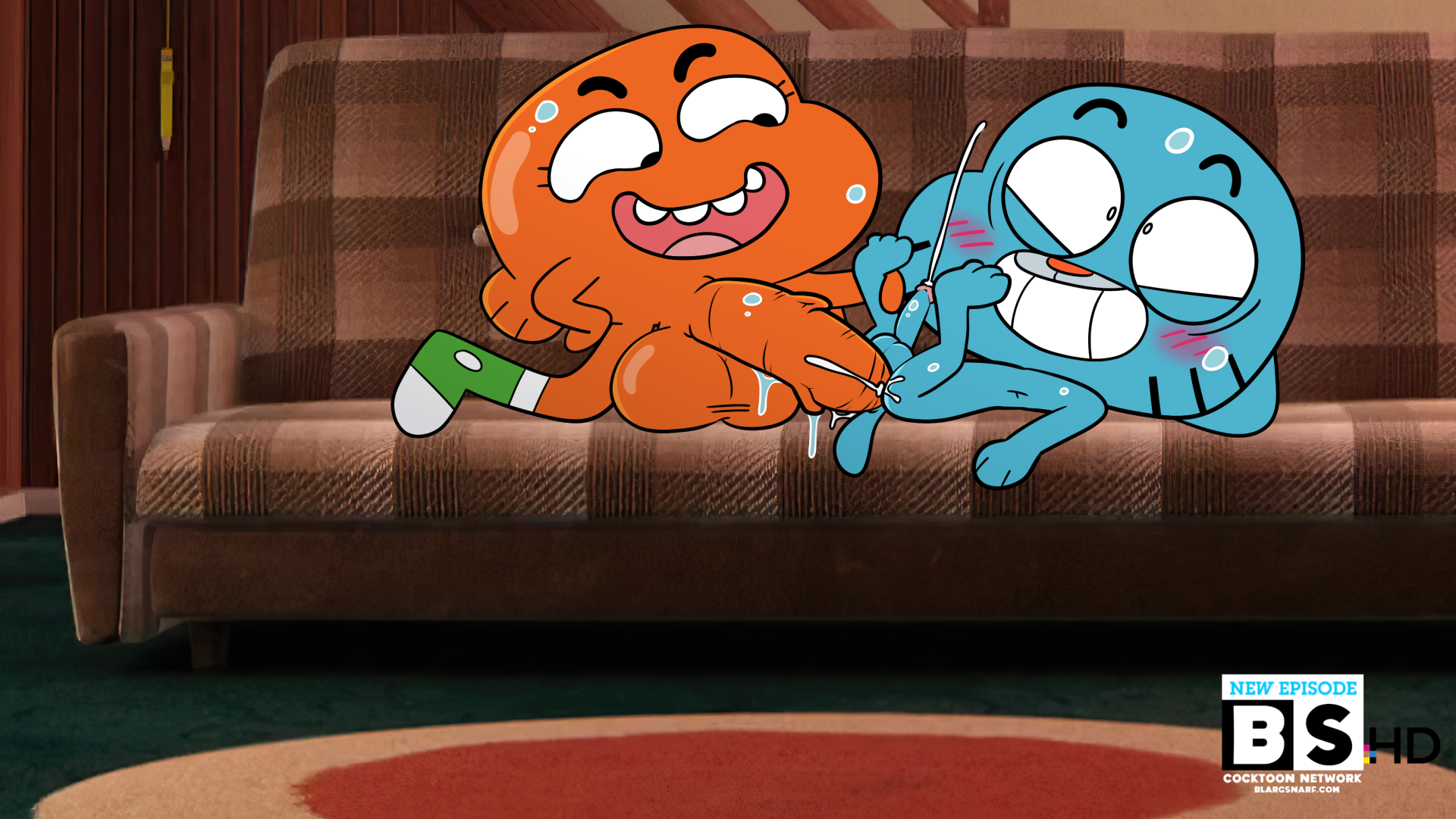 adoptive incest, adoptive siblings, blargsnarf, brothers, cum, darwin watterson, footwear, gay, gay incest, gumball watterson, incest, male, male only, male/male, penis, the amazing world of gumball, yaoi, young