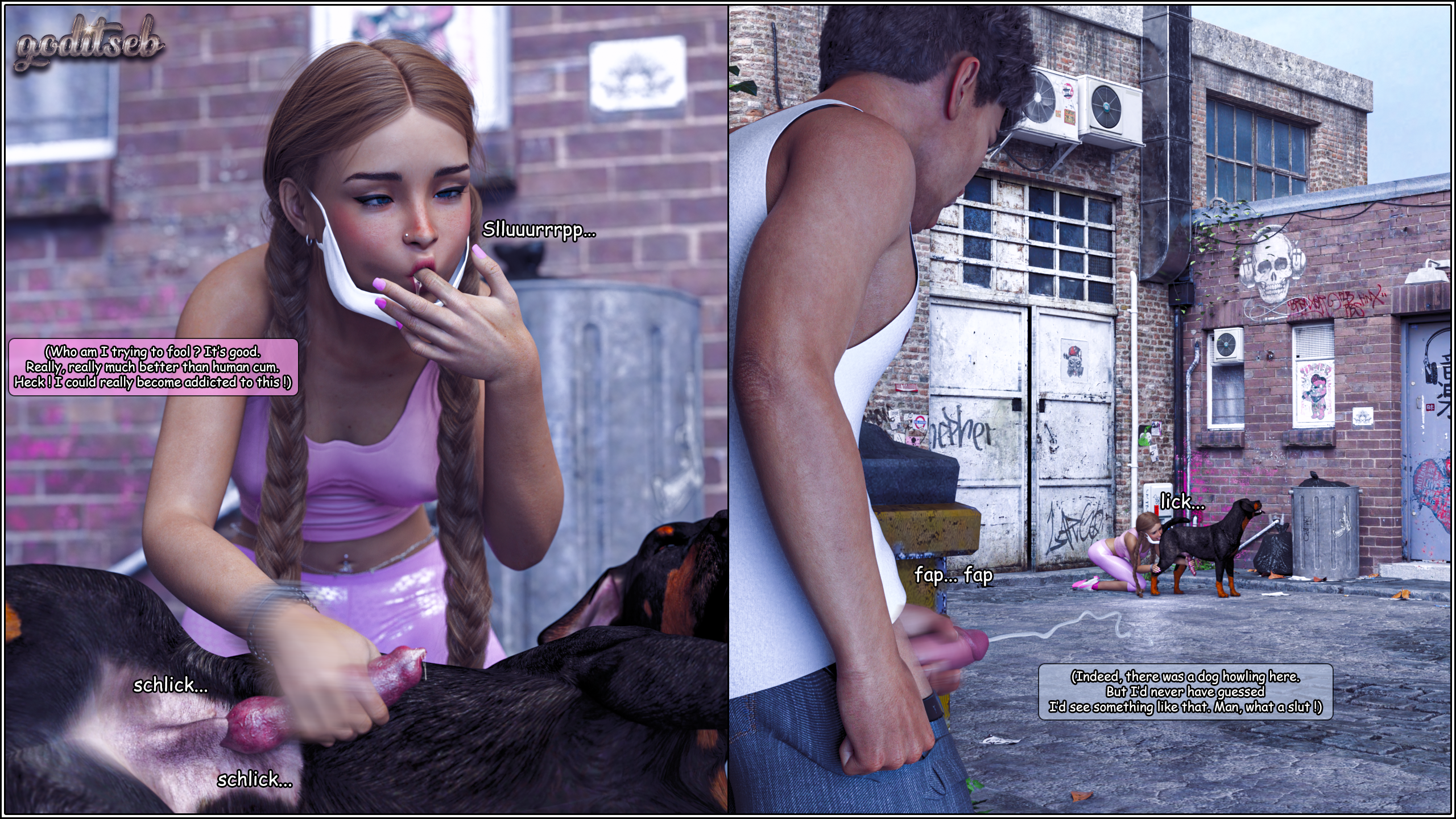 3d, beast rimming, bestiality, canine, cheating, cucked by beast, cuckold, dog, female, goditseb, male, male anilingus, netorare, ntr, rimming, zoophilia