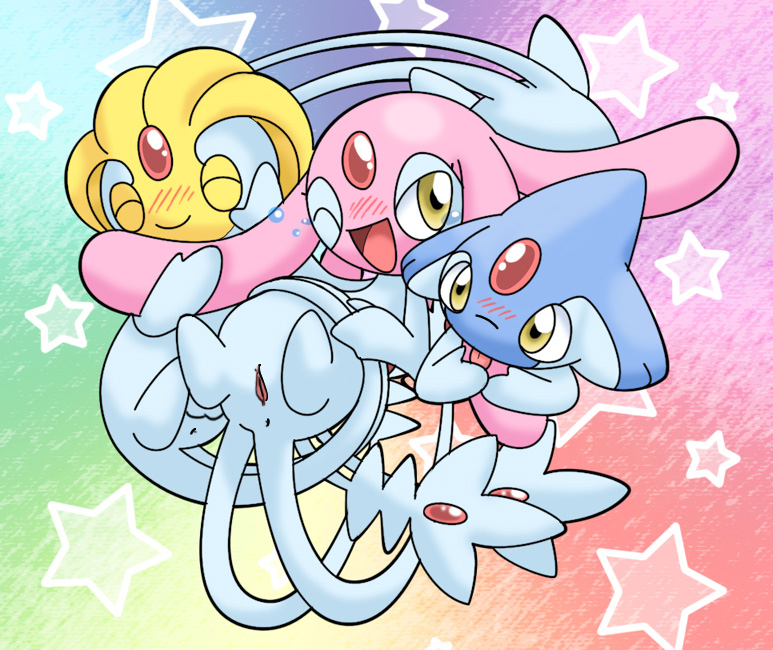 1boy 1girls ambiguous_gender azelf female male mesprit pokemon uxie