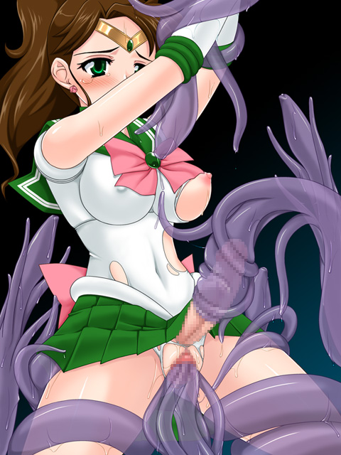 1futa ankoku_inu_shougun bishoujo_senshi_sailor_moon blush brown_eyes brown_hair censored clothing detached_sleeves erect_nipples erect_nipples_under_clothes futa_sans_balls futanari human intersex makoto_kino medium_breasts penis pussy_juice rape ribbon sailor_jupiter sex skirt slime tear tentacle tentacle_rape tentaclejob tiara torn_clothes vaginal_penetration