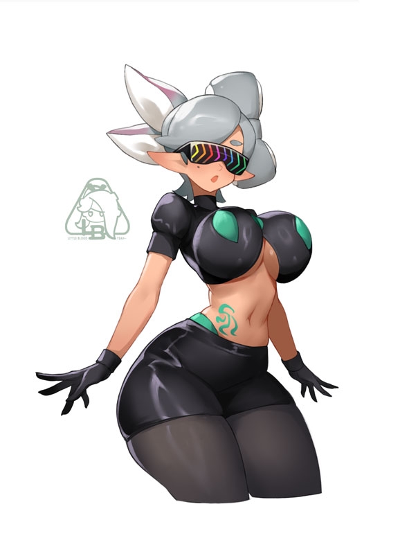 1girls alternate_costume brainwashed breasts colored corruption enemy_conversion female female_only gloves hypno_shades_(splatoon) large_breasts little_blood marie_(splatoon) midriff mind_control navel nintendo octarian_tattoo octo_marie pencil_skirt shades splatoon splatoon_(series) splatoon_2 tagme tattoo tentacle tentacle_hair thick_thighs thighs underboob underboob_cutout