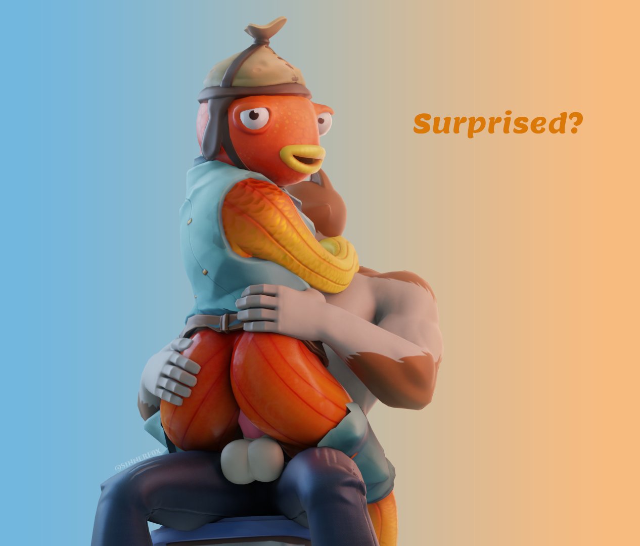 2boys, 3d, anthro penetrated, ass, bufa, epic games, fishstick, fishstick (fortnite), fortnite, gay, male, male/male, meowscles (fortnite), s1nnerfox, tagme