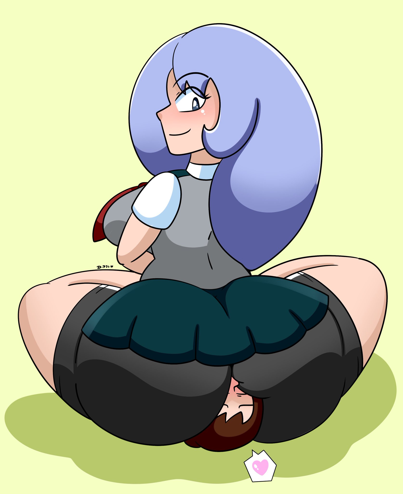 2girls, ass, big ass, big breasts, breasts, curvy, daisy-pink71, domination, facesitting, female, female only, femdom, happy, huge ass, large ass, multiple females, multiple girls, my hero academia, nejire hado, ochako uraraka, school uniform, schoolgirl, short skirt, shorts, shorts under skirt, shounen jump, skirt, smile, teenager, thick, thick thighs, yuri