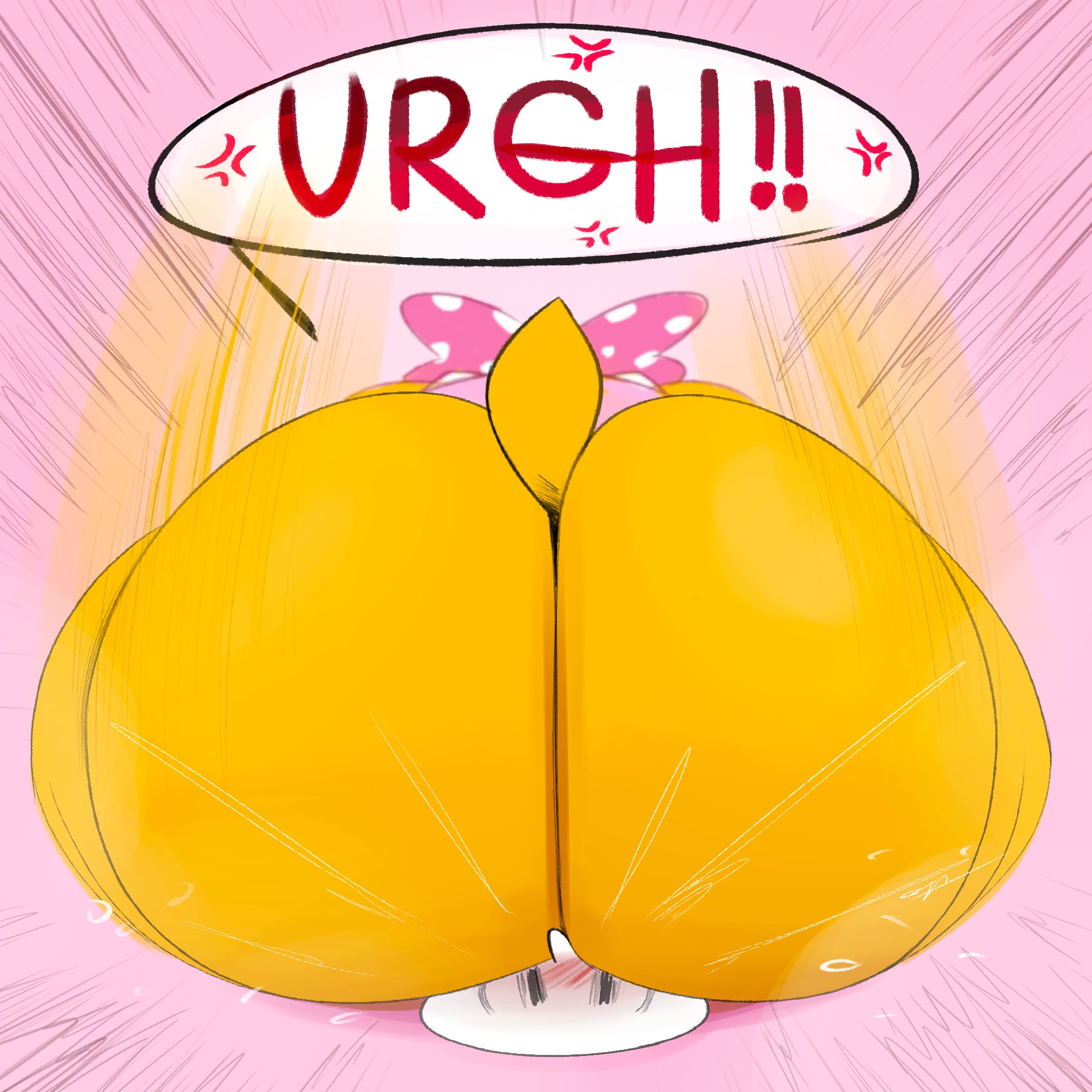 1girls, 1other, ambiguous gender, anger vein, anthro, ass, ass focus, big ass, big butt, blush, bow, bubble ass, bubble butt, emphasis lines, english text, eyes, facesitting, fat ass, fat butt, female, female focus, hairbow, huge ass, huge butt, koopa, koopaling, large ass, large butt, mario (series), motion lines, nintendo, ota (artist), pink background, polka dot, short tail, simple background, sitting, sitting on person, solo focus, speech bubble, spoken anger vein, tail, text, text bubble, thick ass, video games, wendy o. koopa, wide hips, yellow body