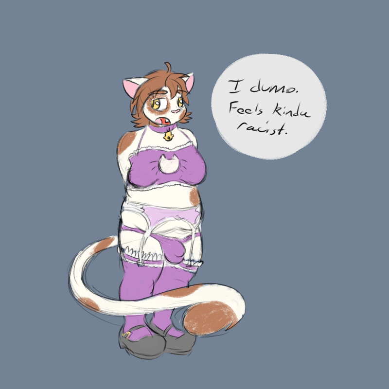 1:1 anthro bulge cat_lingerie clothed clothing crossdressing domestic_cat dynamitegrizzly_(artist) felid feline felis footwear lingerie male mammal mary_janes roger_mello shoes solo text turkish_van