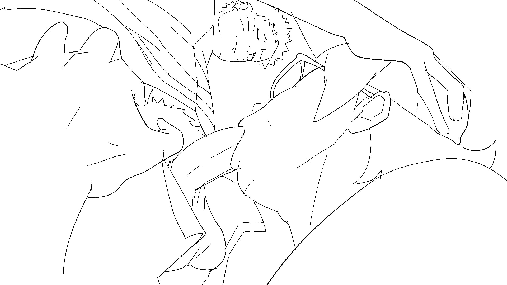 1boy, 1girls, age difference, biting lip, blowjob, boruto: naruto next generations, closed eyes, erection, fellatio, female, from above, funhentaiparody, glasses, hand on head, jacket, line art, long hair, male, monochrome, naruto, naruto (series), older male, open clothes, open pants, oral, pants, penis, penis out, pubic hair, sarada uchiha, short hair, sketch, uzumaki naruto, viewed from above, younger female