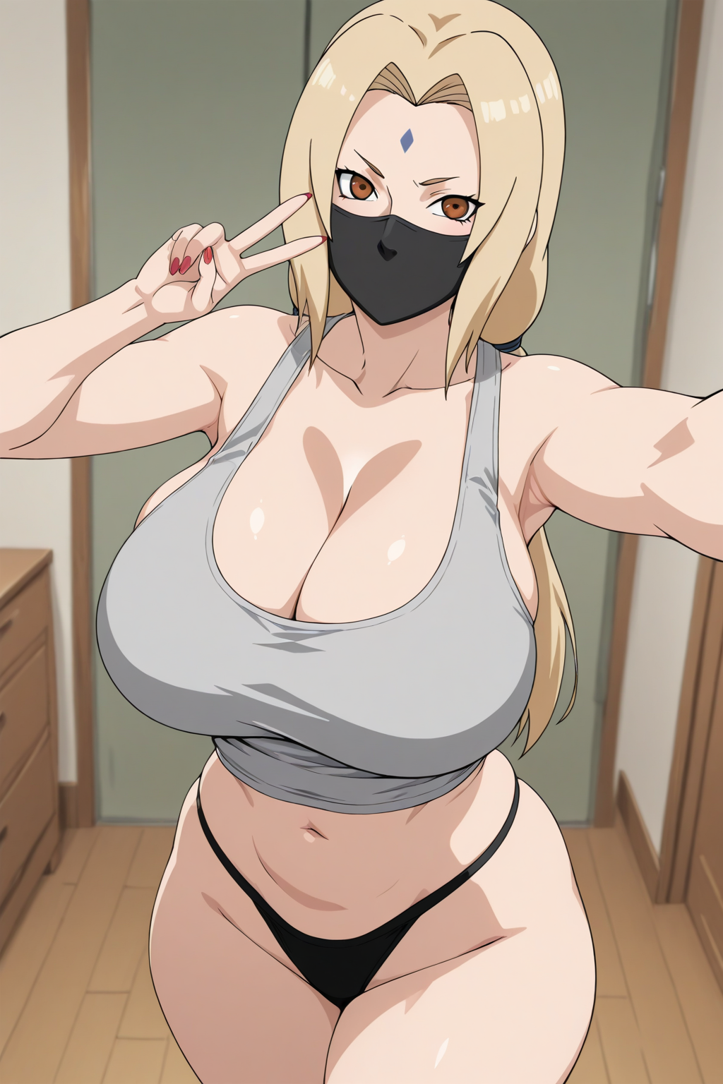 1girls, ai generated, anus, anus peek, ass, ass focus, breasts, clitoris, curvy, curvy figure, female, female only, huge ass, huge breasts, light skin, light-skinned female, long hair, looking at viewer, mature female, milf, naruto, naruto (classic), naruto (series), naruto shippuden, pubic hair, pussy, smile, solo, steam, sweat, thick thighs, thighs, thong, tsunade, underwear, zadbhell