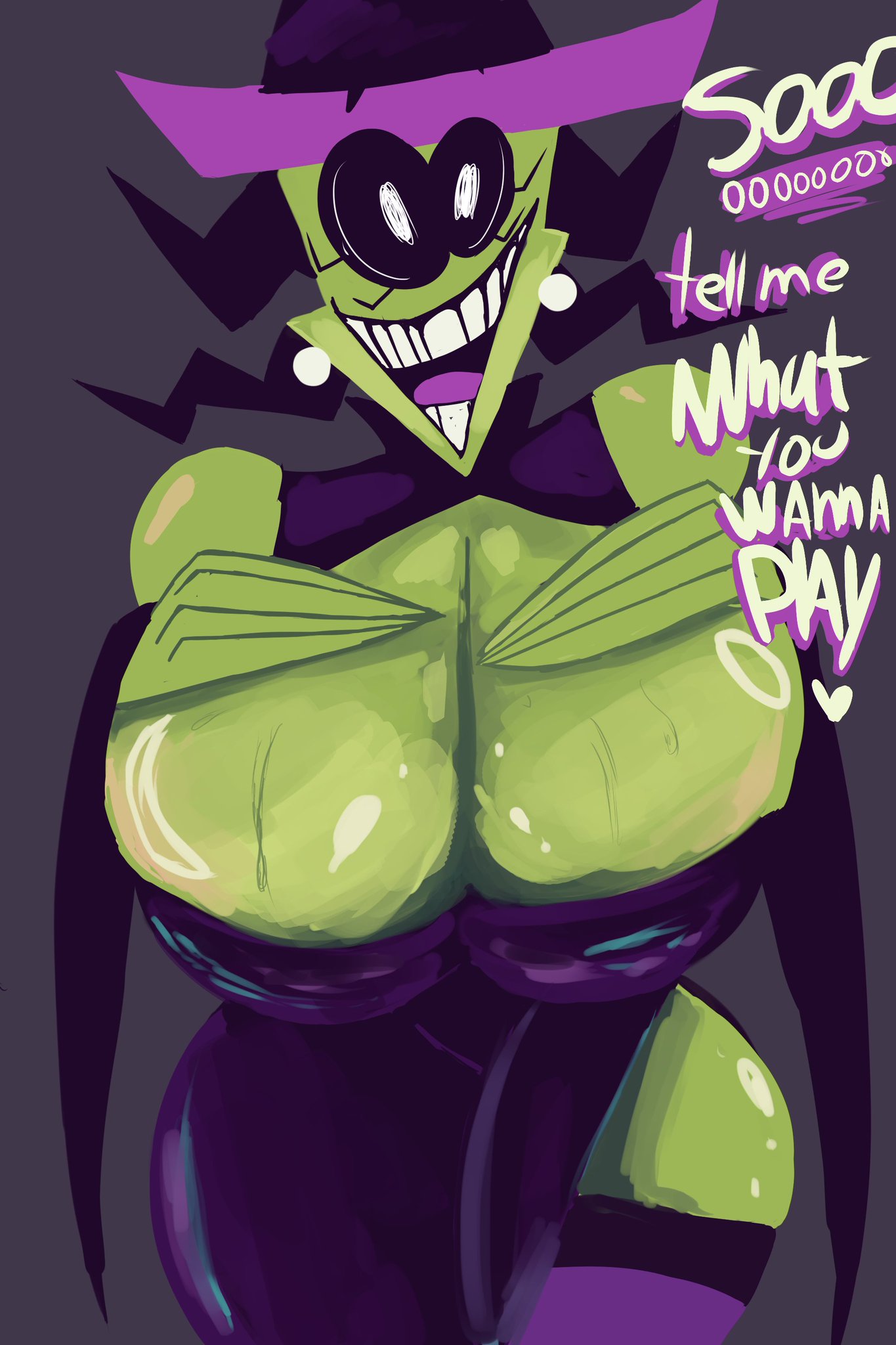 1female, 1females, 1girl, 1girls, 2d, 2d (artwork), 2d artwork, artist request, aspen moor, big ass, big boobs, big breasts, big butt, green skin, halloween, huge boobs, huge breasts, monster, monster girl, solo, spooky month, sr pelo, tagme, twitter, witch