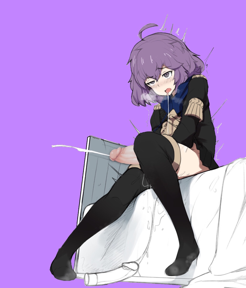 bernadetta von varley, cum, dildo, edit, edited, fire emblem, fire emblem: three houses, futa only, futanari, intersex, masturbation, neet, penis, purple hair, saliva, sinensian, trembling, uncensored