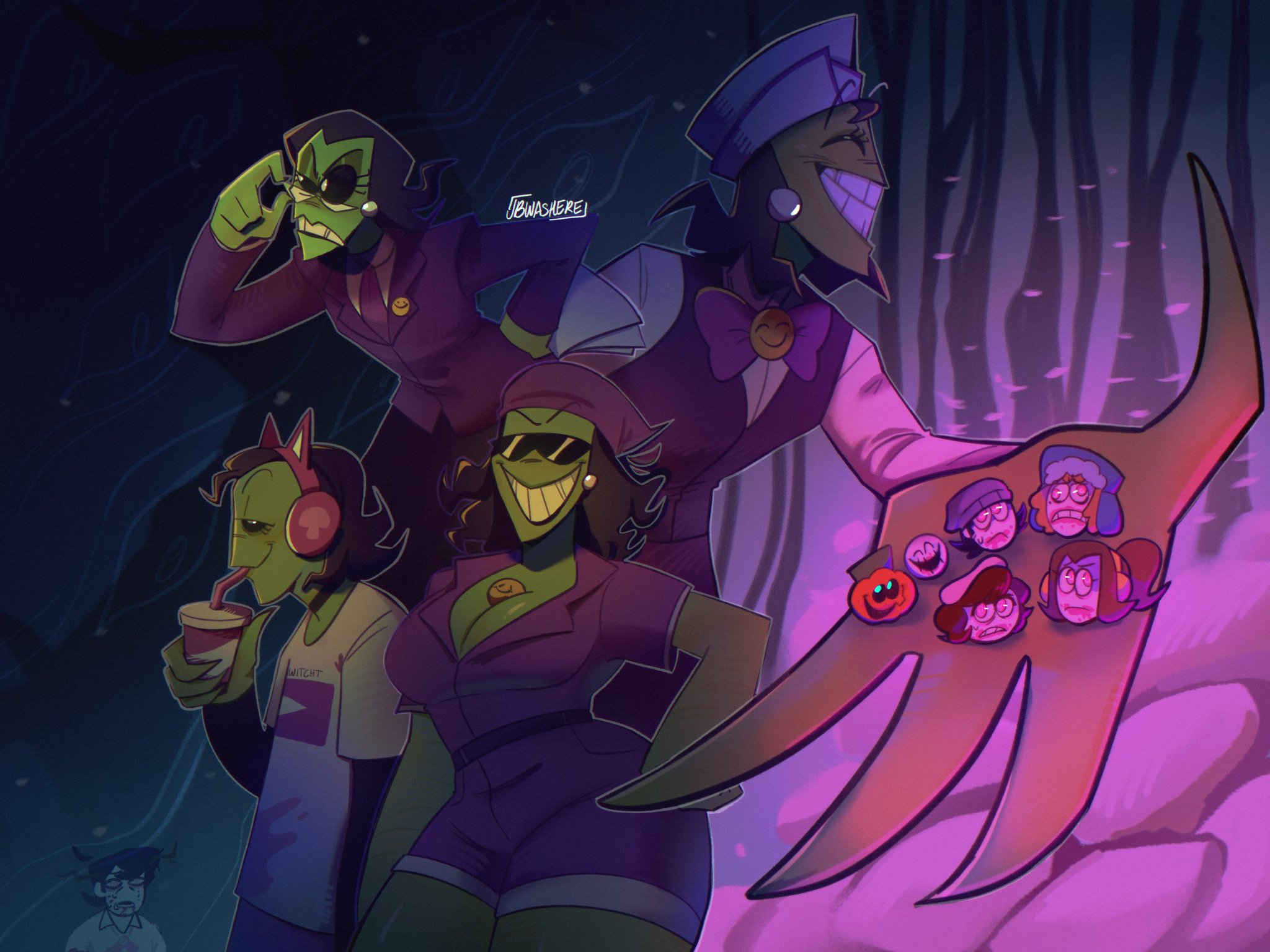 1female, 1females, 1girl, 1girls, 2d, 2d (artwork), 2d artwork, artist request, aspen moor, big ass, big boobs, big breasts, big butt, green skin, halloween, huge boobs, huge breasts, kevin (spooky month), monster, monster girl, pump (sr pelo), pump (srpelo), robert (srpelo), ross (srpelo), roy (spooky month), roy (srpelo), skid (sr pelo), skid (srpelo), spooky month, sr pelo, susie (spooky month), tagme, twitter, witch