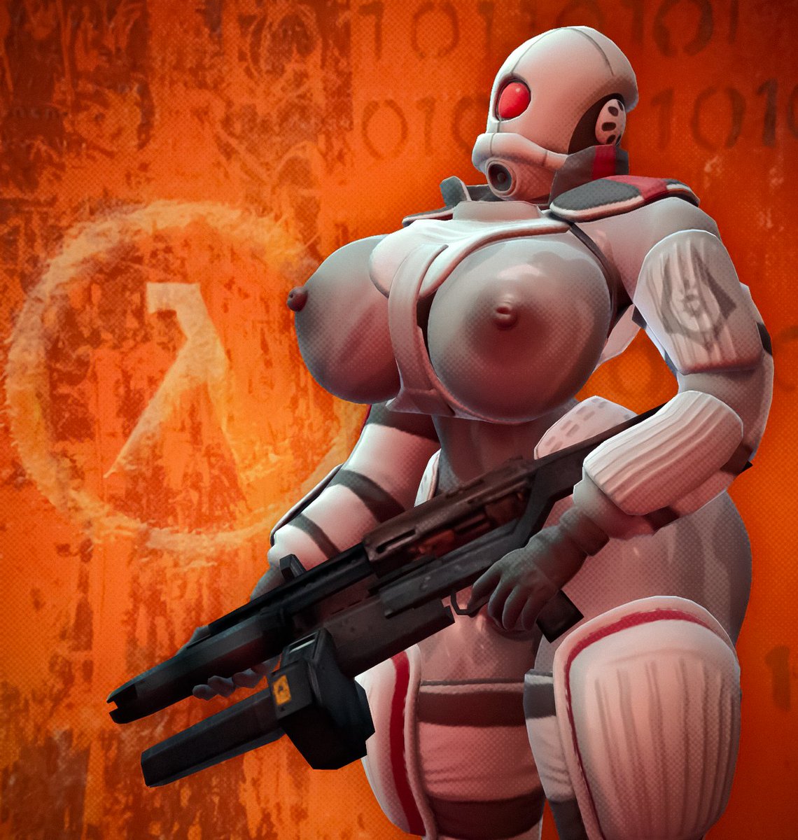 1female, 3d, ar2, armor, artist request, big breasts, combine (half-life series), combine elite (half-life series), half-life (series), half-life 2, nice body, tagme