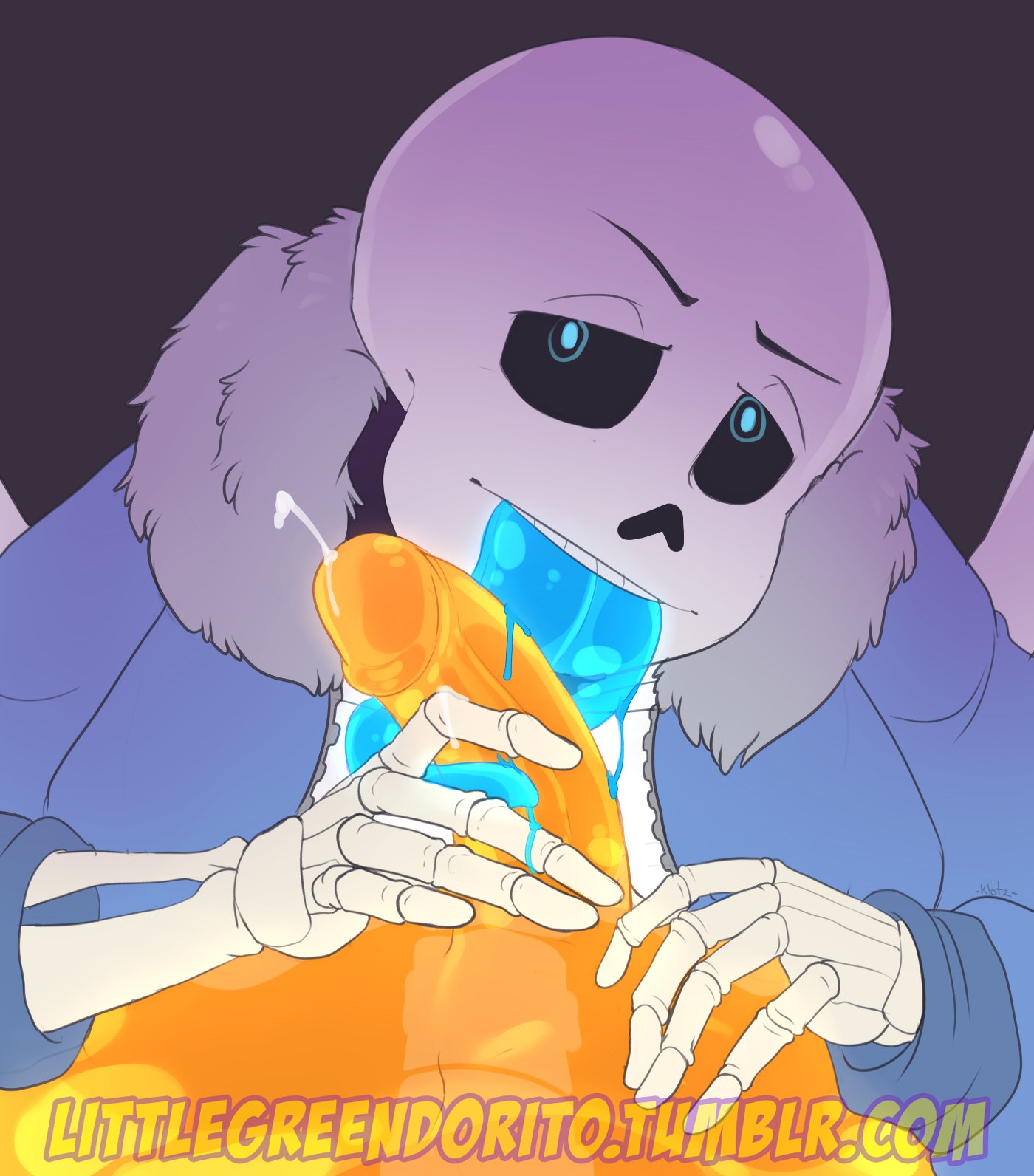 bimbaloon blue_penis glowing_cum hi_res incest lightsaber_dick male_only orange_penis papyrus sans skeleton tagme undertail undertale