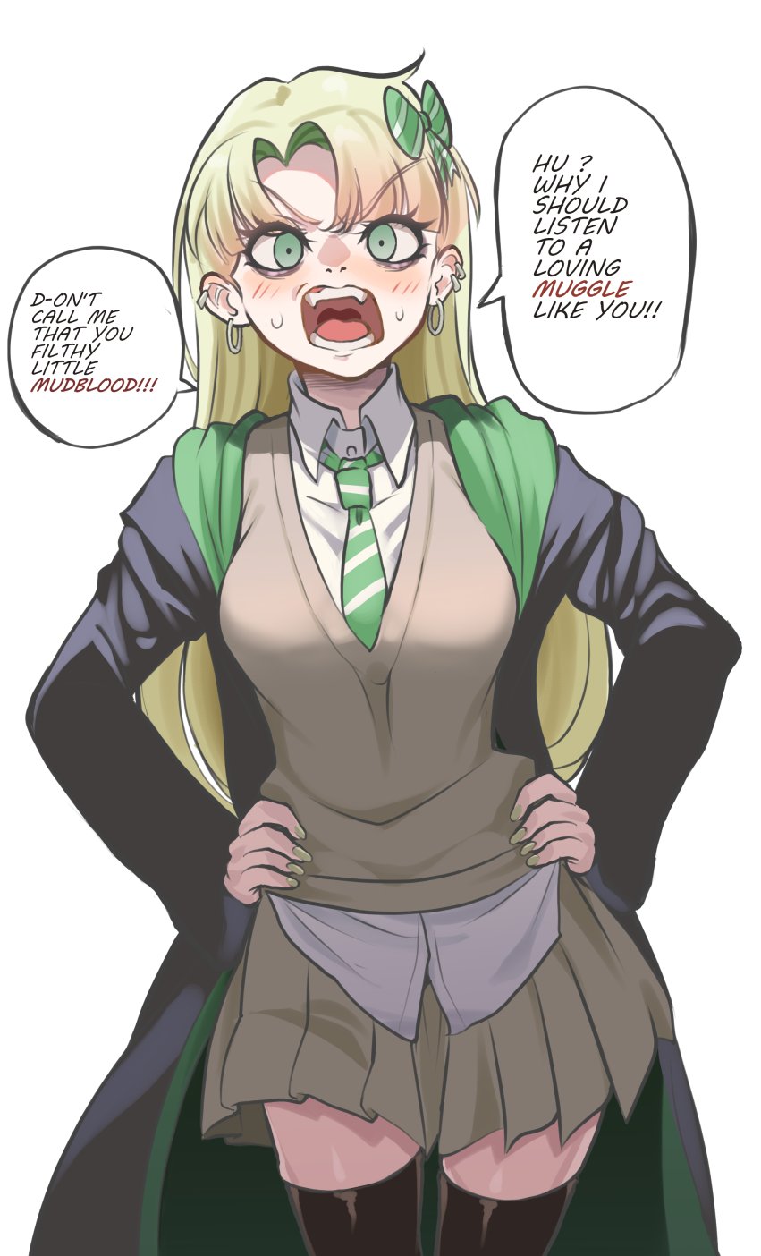 draco malfoy, draco malfoy (redteneri), harry potter, harry potter (series), nico-mo, racial slur, rule 63, wizarding world