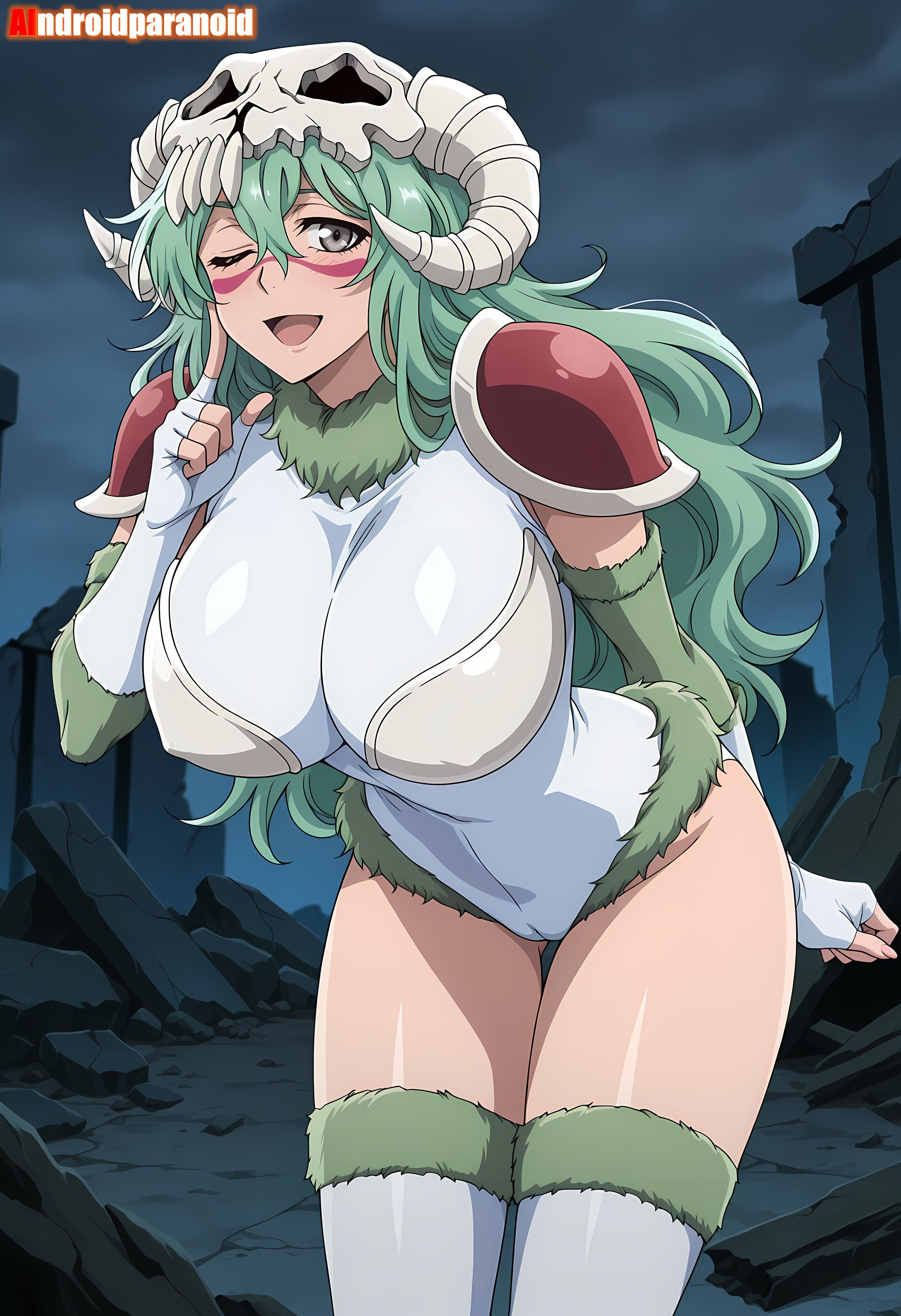 1girls, ai generated, aindroidparanoid, ass, big ass, big breasts, big butt, bleach, bleach: the thousand-year blood war, breasts, busty, curvy, cute, fat ass, female, female only, hair, hi res, hips, huge ass, huge breasts, human, large ass, large breasts, legs, narrow waist, nelliel tu odelschwanck, slim waist, tagme, thick ass, thick thighs, voluptuous, waist, wide hips