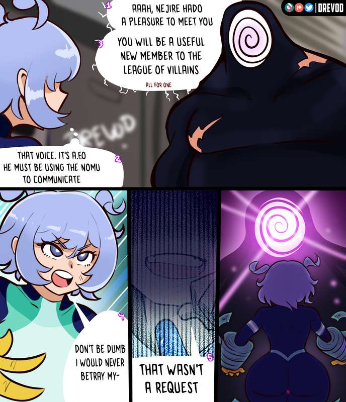 all for one, big ass, big breasts, blue eyes, blue hair, blush, censored, corruption, defeated heroine, drevod, drooling, excited female, heart-shaped pupils, horny female, hypnosis, my hero academia, nejire hado, nomu, penetration, pleasure face, puffy nipples, pussy, short hair, small waist, submissive, thick thighs, tongue out, torn clothes, voluptuous futa, wet pussy, wide hips