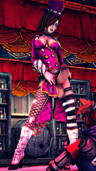 1girls, 3d, blackjr, borderlands, borderlands 2, facepaint, female, futanari, gaige (borderlands), intersex, mad moxxi