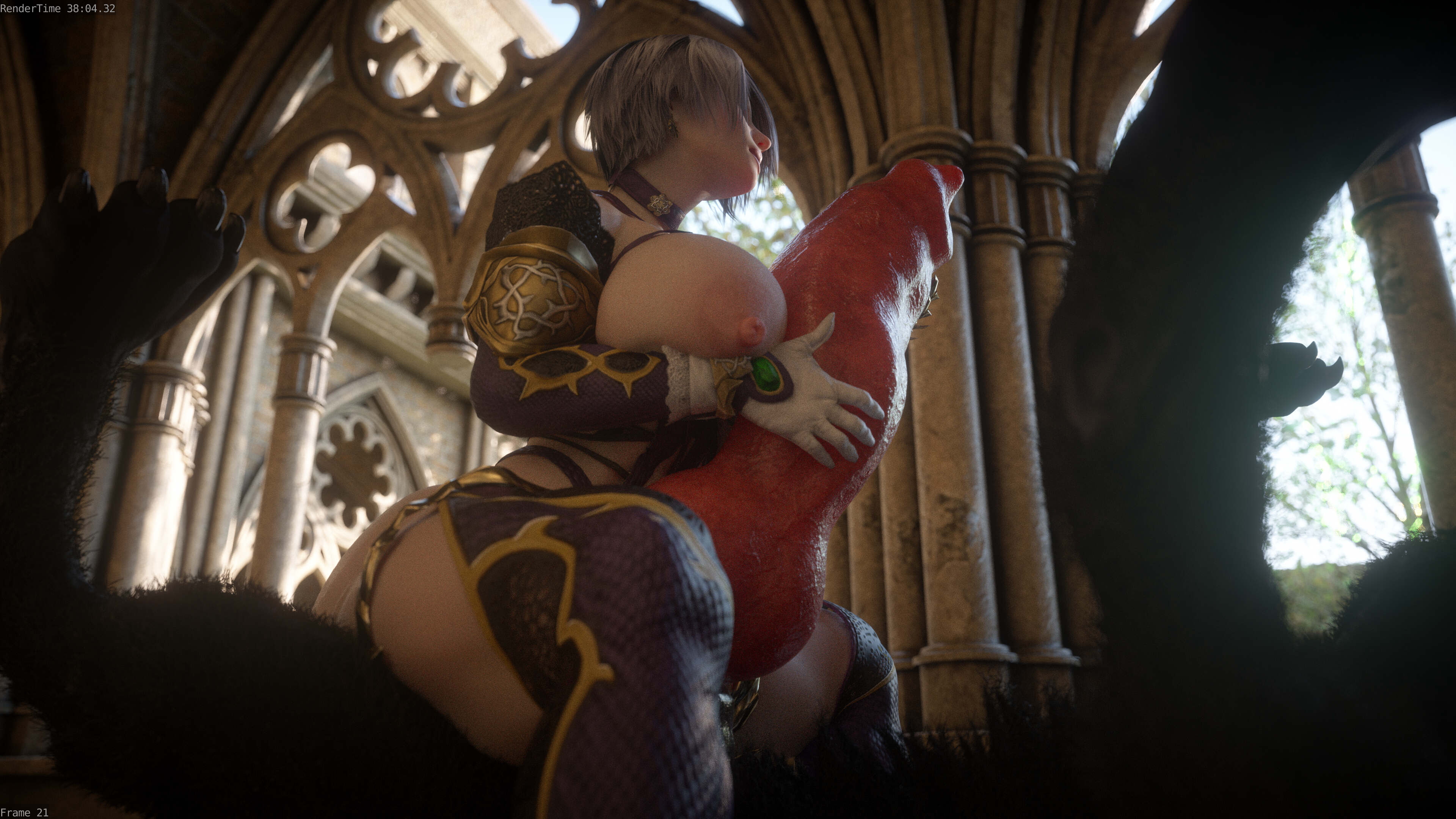 1girls, 3d, 3d (artwork), areolae, big penis, black fur, breasts, canid, canine, canine penis, canis, cowgirl position, curvaceous, curvy, curvy figure, erect nipples, eyes, female, feral, high resolution, huge breasts, huge cock, human, icedev, interspecies, isabella valentine, knot, large breasts, male, mature female, nipples, on floor, penis, penis grab, silver hair, size difference, soul calibur, wolf, zoophilia