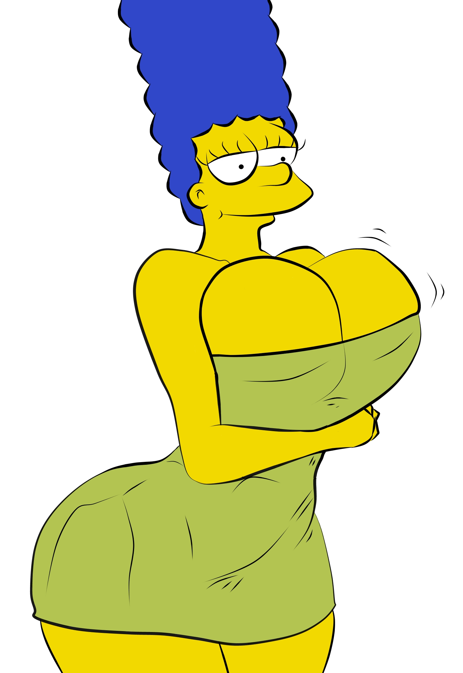 androidspaints, big breasts, breasts, female, marge simpson, milf, mother, solo, the simpsons