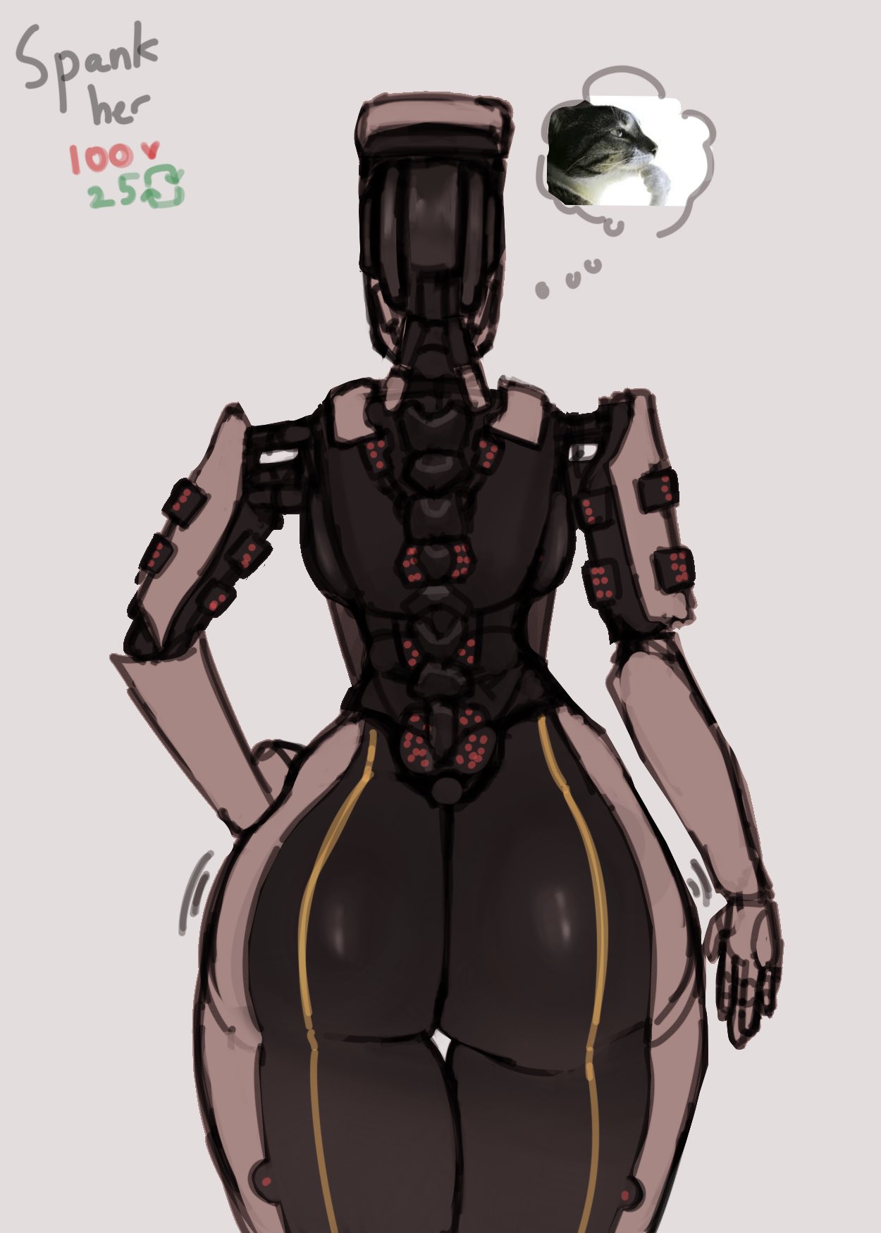 2d, ass, ass focus, big ass, glados, glados (humanoid), glados (thiccythings), huge ass, imminent spanking, looking away, oblivious, portal (series), portal 2, robot, robot girl, solo, thick ass, thick thighs, thighs, unaware, valve, valve (company), valve corporation, wide hips, wide thighs, yufishart