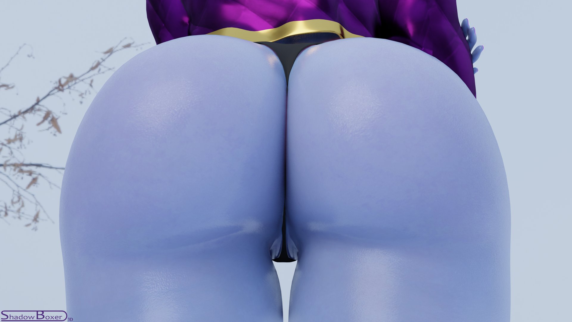 1girls, 3d, amelie lacroix, ass, back view, big ass, blender, blizzard entertainment, female, female only, overwatch, panties, shadowboxer, solo, solo female, standing, thick thighs, thong, underwear, viewed from behind, wide hips, widowmaker