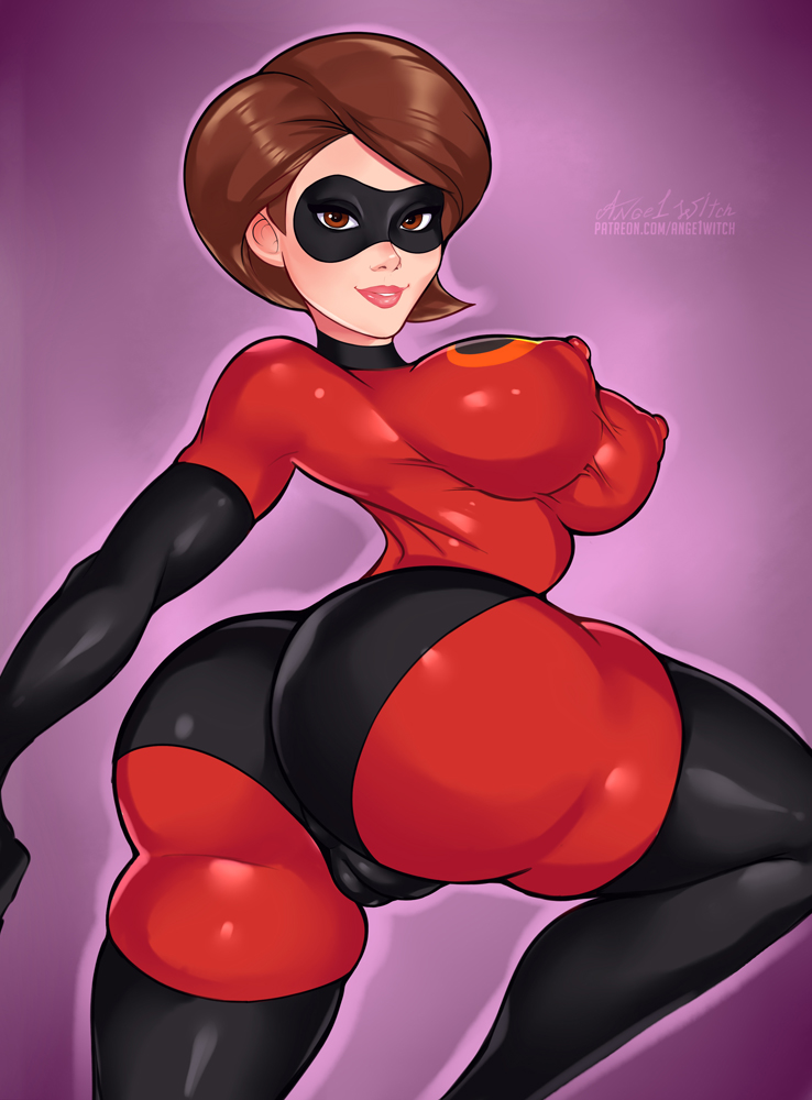 1girls, ange1witch, areolae, armwear, ass, big breasts, bodysuit, breasts, cameltoe, clothing, disney, erect nipples under clothes, eyewear, female, female only, footwear, full lips, handwear, helen parr, huge ass, human, large ass, large breasts, legwear, light skin, light-skinned female, mask, mature female, nipples, pixar, pussy, skin tight, slim waist, smooth skin, superheroine, the incredibles, thick ass, thick thighs