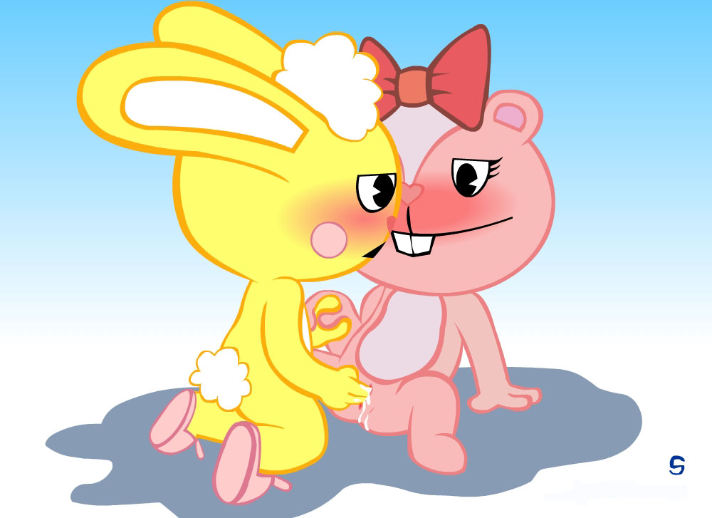 anthro chipmunk cuddles fingering fingering_pussy giggles happy_tree_friends interspecies male/female mondo_media rabbit shinsuke straight tagme