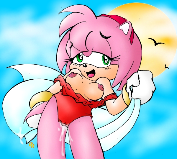 amy_rose beige_skin big_head breasts clothing color drs female female_only front_view fur furry hedgehog huge_eyes pink_fur solo sonic_(series) tagme toony