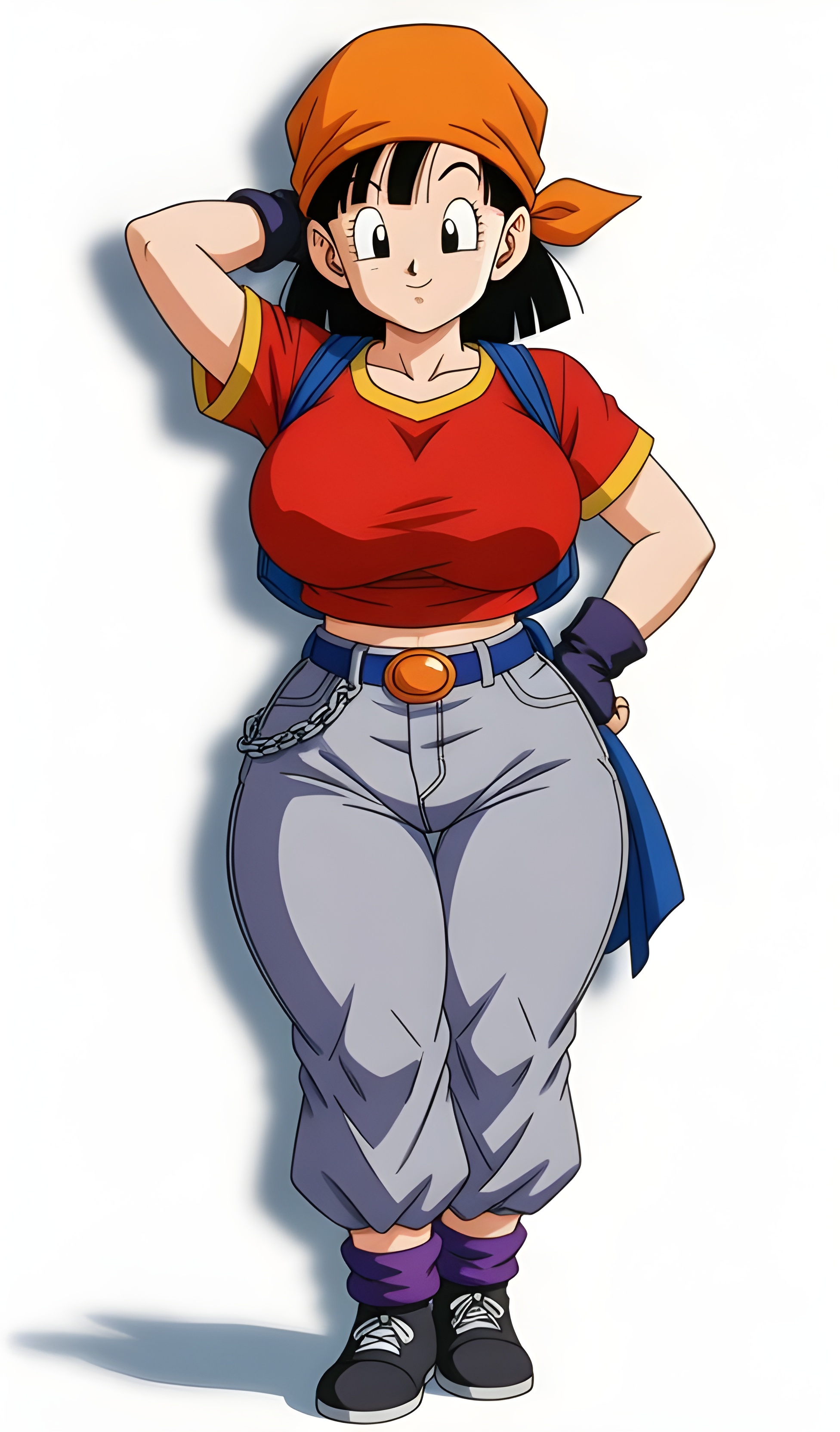 1female, 1girls, aged up, ai generated, big ass, big breasts, big butt, brasil louco, bubble ass, bubble butt, clothed, clothed female, curvaceous, curvy, curvy body, curvy female, curvy figure, cute, dragon ball, dragon ball gt, dragon ball super, dragon ball z, female, female focus, female only, front view, full body, full clothed, fully clothed, huge breasts, jeans, looking at viewer, looking back, pan (dragon ball), saiyan, saiyan female, seducing, seducing viewer, seductive, seductive look, seductive pose, seductive smile, sexy, sexy body, sexy pose, shortstack, shueisha, simple background, solo, solo female, solo focus, tagme, teen, teen girl, teenage girl, teenager, thick, thick ass, thick body, thick butt, thick legs, thick thighs, toei animation, white background