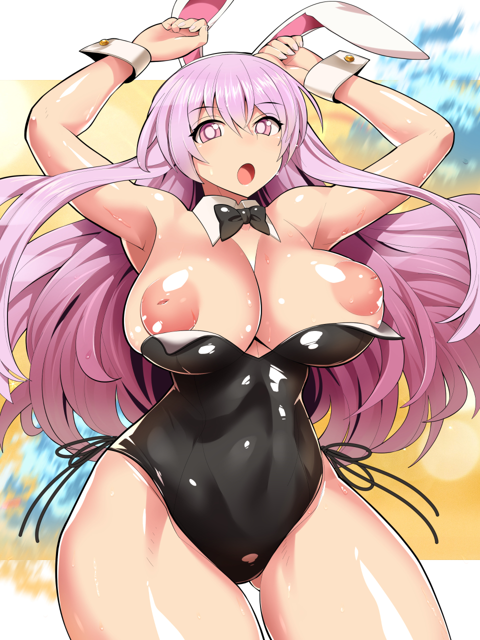 bunnysuit female hata_no_kokoro inverted_nipples oo_umigarasu touhou