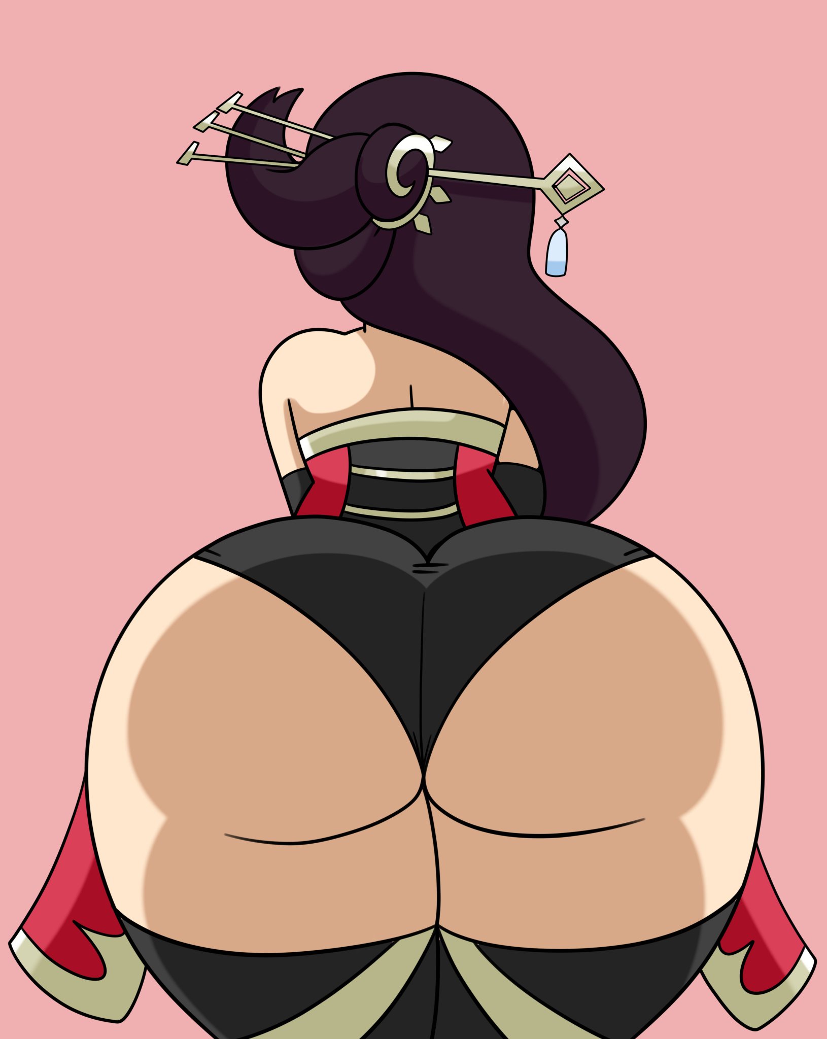 1girls, ass, beidou (genshin impact), bent over, big ass, big butt, bottom heavy, bubble ass, bubble butt, caked up, cheesecake, curvy, daisy-pink71, female, female only, genshin impact, huge ass, large ass, leaning forward, thick, thick ass, thick thighs, voluptuous