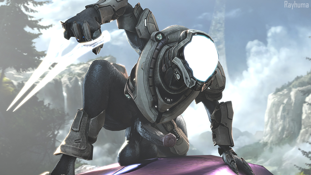 1boy 3d armor balls big_balls big_penis covered_face gay halo_(game) halo_(series) helmet large_penis male male_only male_sangheili_(halo) outside partially_clothed penis rayhuma sangheili sfm sharp_fingernails solo solo_male source_filmmaker thick thick_thighs thighs watermark weapon wide_hips