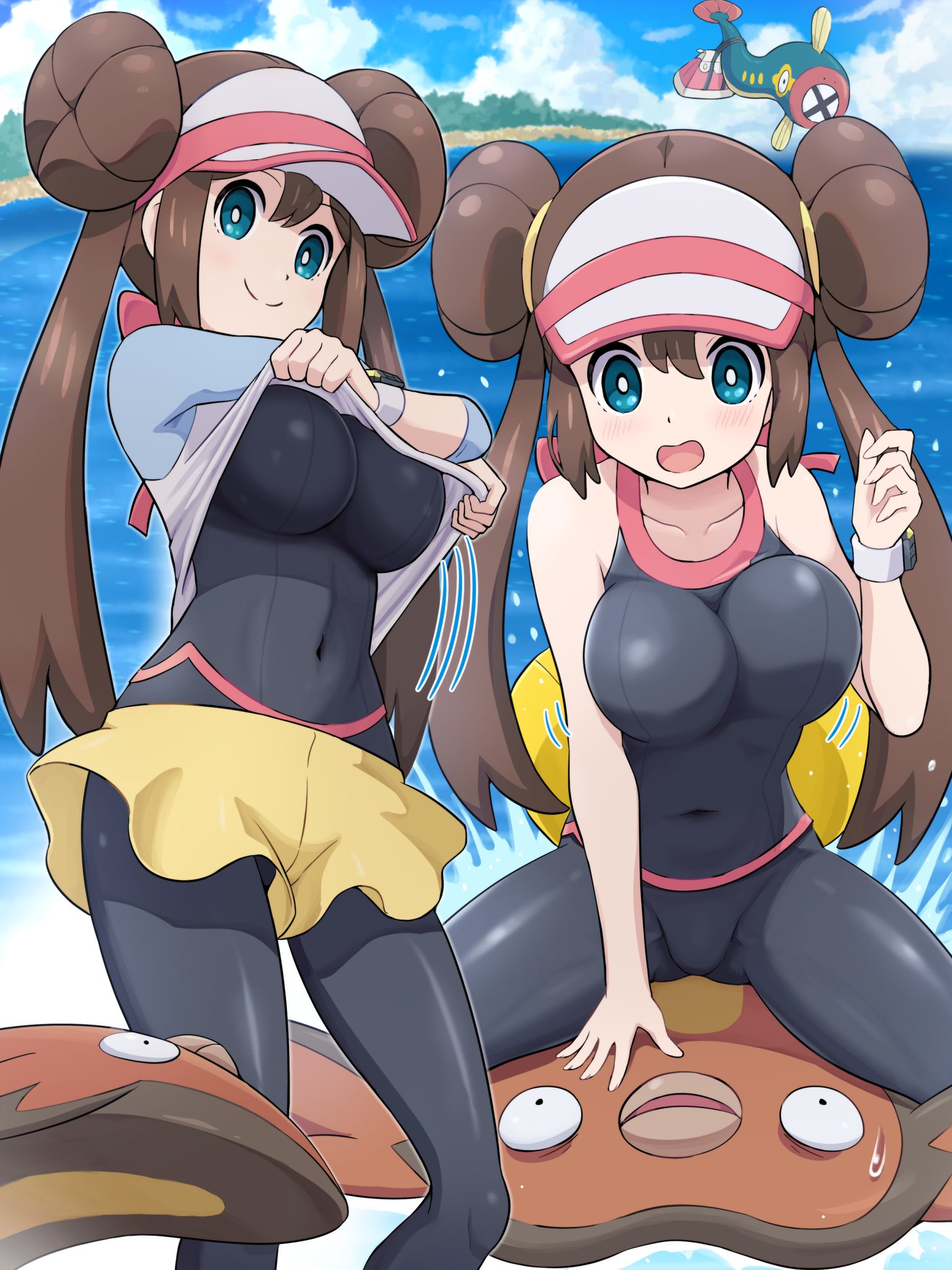 eelektrik, female, moa151, pokemoa, pokemon, rosa (pokemon), stunfisk, tagme