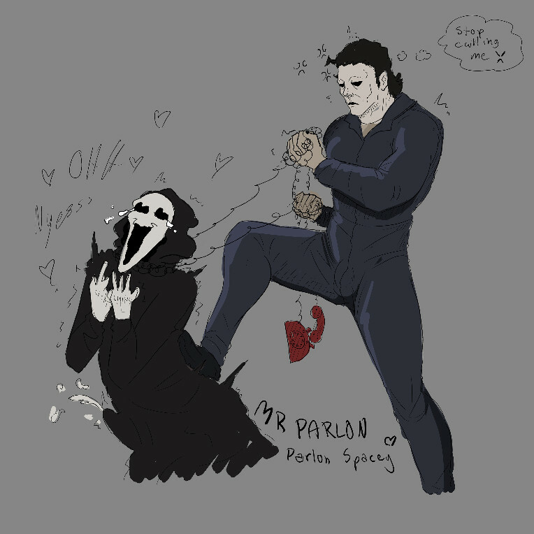 dead by daylight, gay, ghostface, ghostmyers, horror, male, michael myers