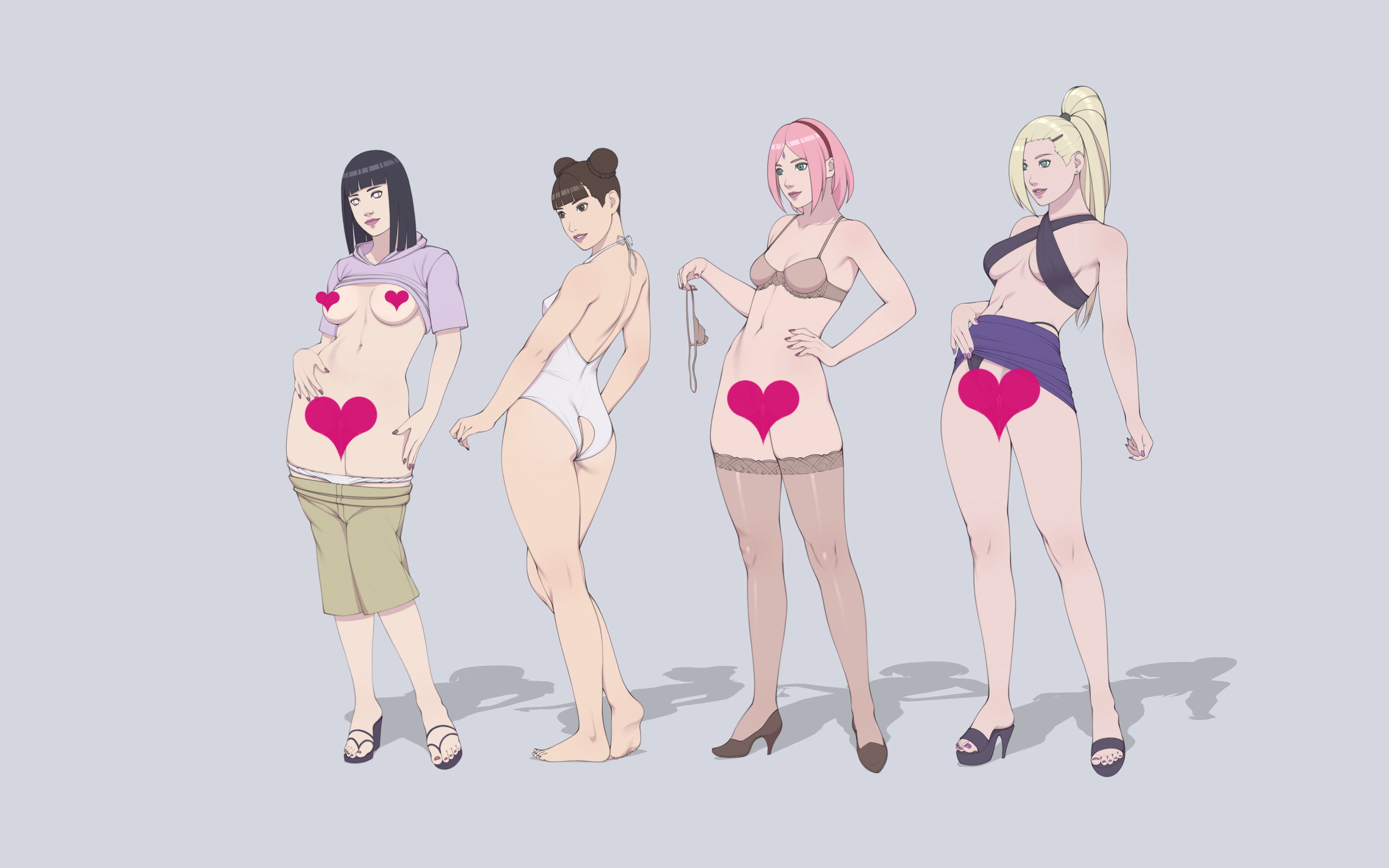 4girls, boruto: naruto next generations, censored, female, female only, haruno sakura, heart censor, human, hyuuga hinata, ino yamanaka, multiple females, multiple girls, naruto, naruto (series), naruto shippuden, sakura haruno, tagme, tenten, uchiha sakura, uzumaki hinata, yamanaka ino