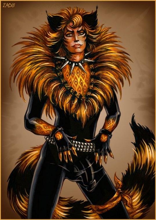 bodysuit bulge bulge_down_leg bulge_through_clothing candra cat_ears cat_humanoid cat_tail catboy cats_(musical) collar gloves male_only rum_tum_tugger