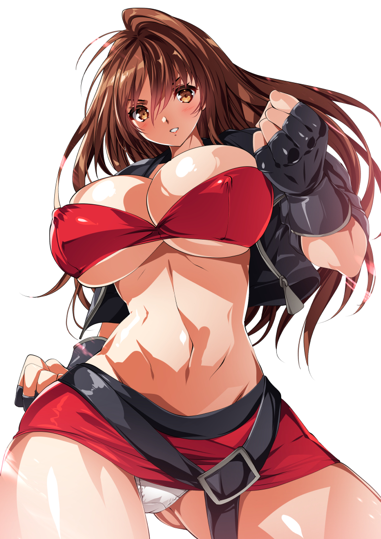 big breasts, blaze fielding, breasts, brown hair, busty, female, hourglass figure, lipstick, long hair, makeup, miniskirt, pencil skirt, red skirt, sega, skirt, streets of rage, thunder thighs, upskirt, wide hips