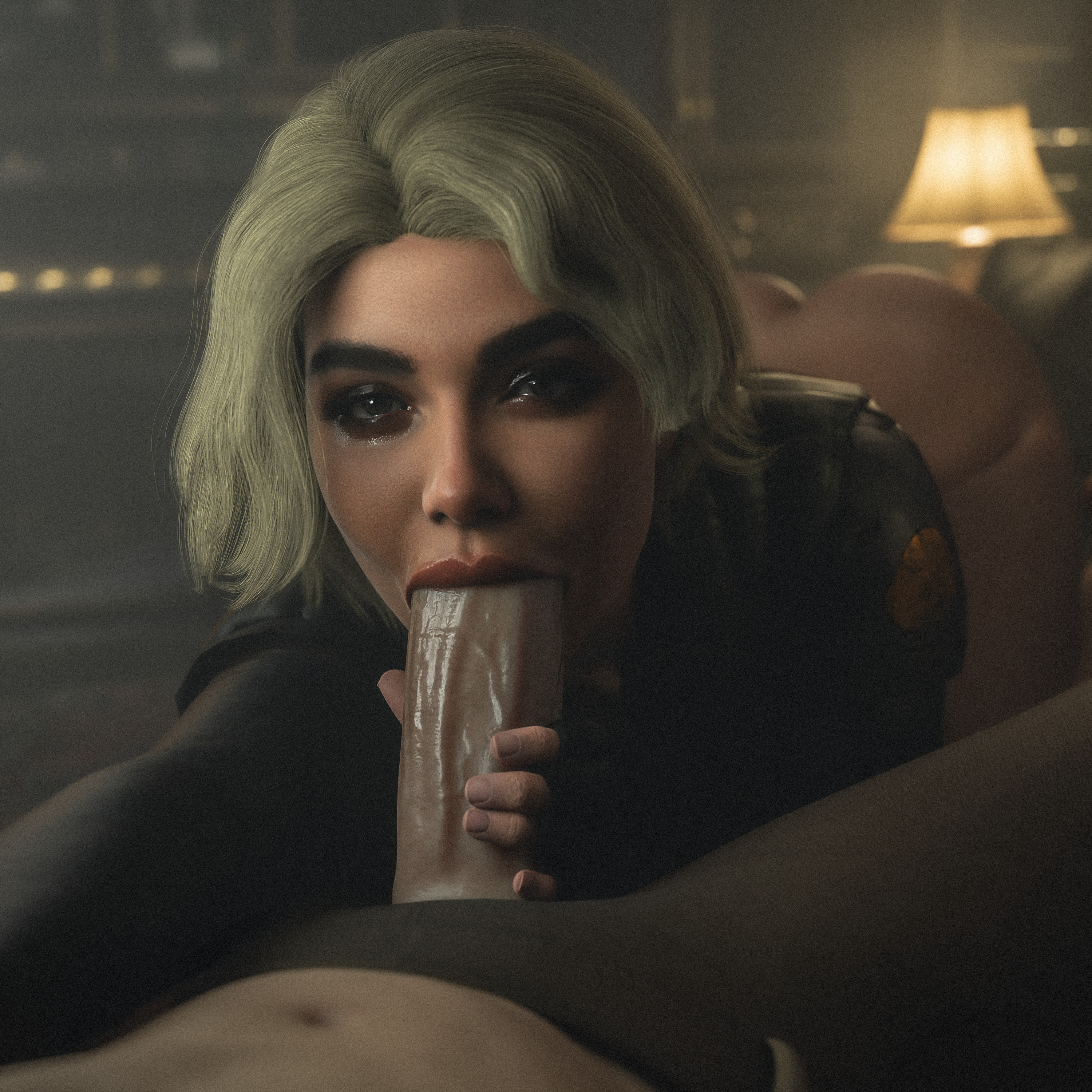 1boy, 1girls, 3d, ass, blowjob, butt, fellatio, female, florence pugh, hand on penis, light skin, light-skinned female, light-skinned male, male, marvel, marvel cinematic universe, oral, oral penetration, oral sex, penis, penis in mouth, project vega, realistic, yelena belova