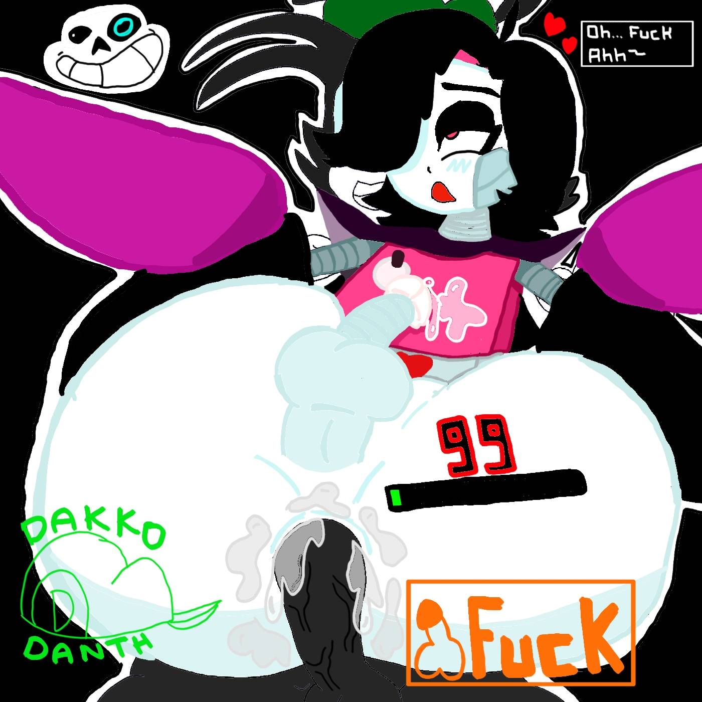2boys ass ass_fat bubble_butt cum cum_inside dakko_(dakkodanth) dakkodanth fat_ass femboy femboy_penetrated fucking male mettaton_ex mettaton_neo robot robot_femboy undertale undertale_(series)