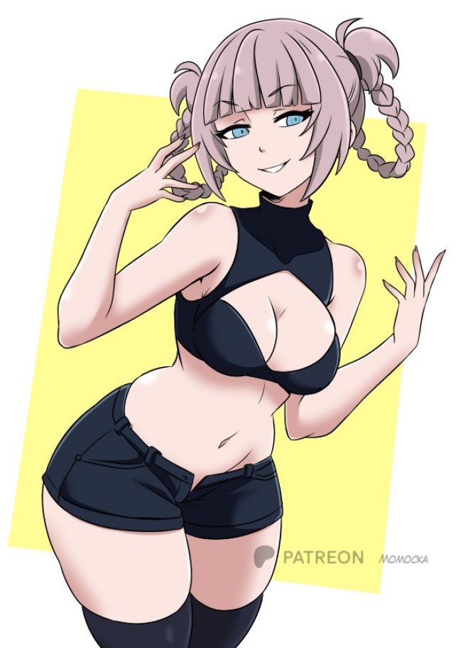 big_ass big_breasts big_breasts big_butt big_thighs big_titties curvaceous curvaceous_female curvaceous_figure curvy curvy_figure curvy_hips female female_focus female_only looking_at_viewer momocka_art nanakusa_nazuna short_hair
