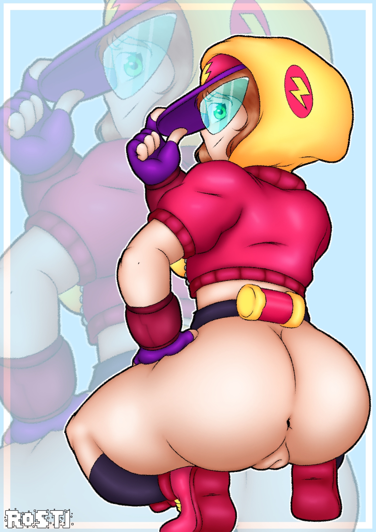 1girls, anus, ass, big ass, big butt, blue-tinted eyewear, brawl stars, cap, eyewear, female, hoodie, jacket, max (brawl stars), pussy, rosti227, solo, streetwear, streetwear max, sunglasses, supercell, superheroine, tinted eyewear, visor