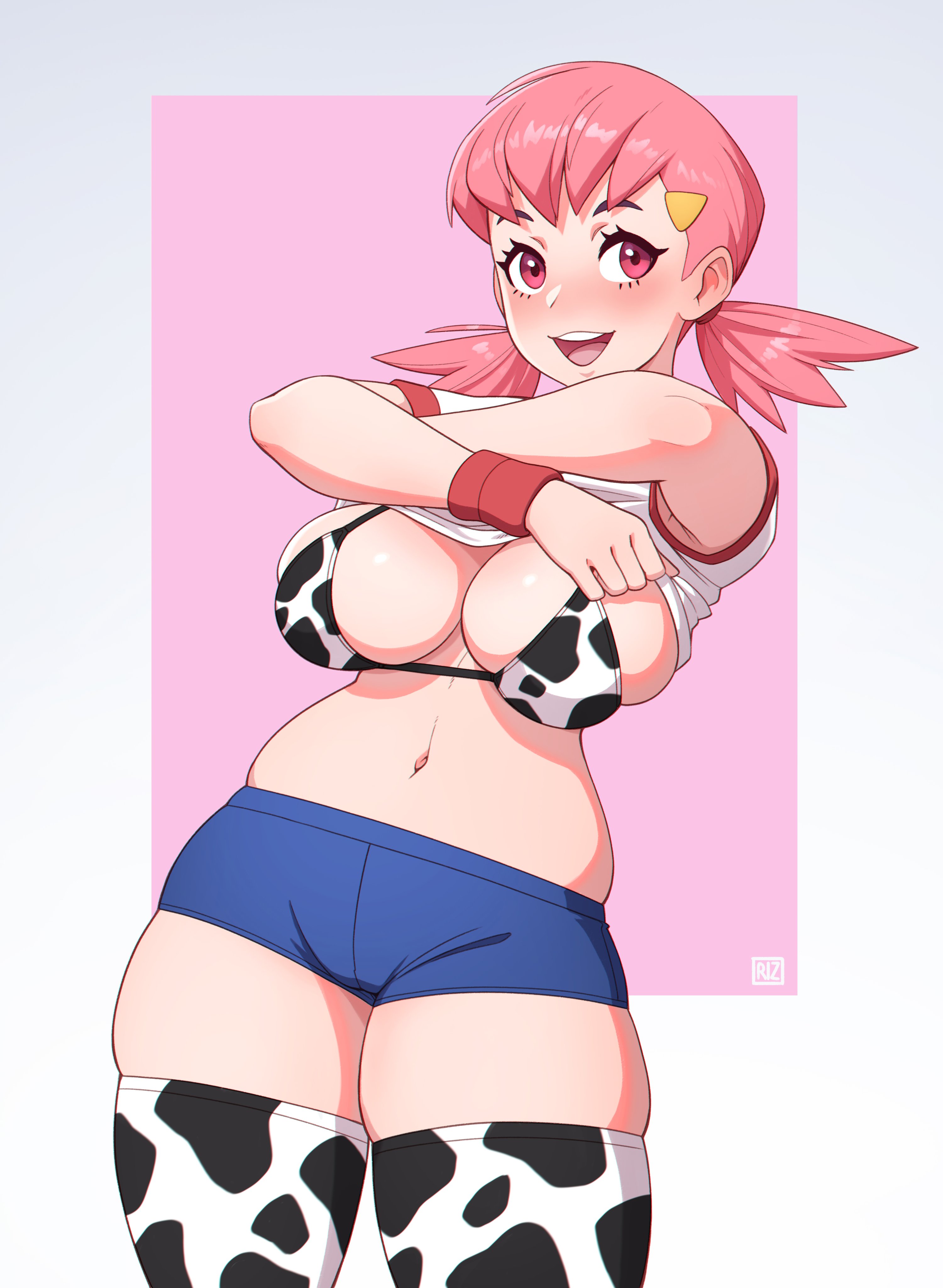 1girls, bad id, bad twitter id, big breasts, breasts, cleavage, female, female focus, female only, large breasts, nintendo, pokemon, pokemon gsc, rizdraws, solo, whitney (pokemon), year request
