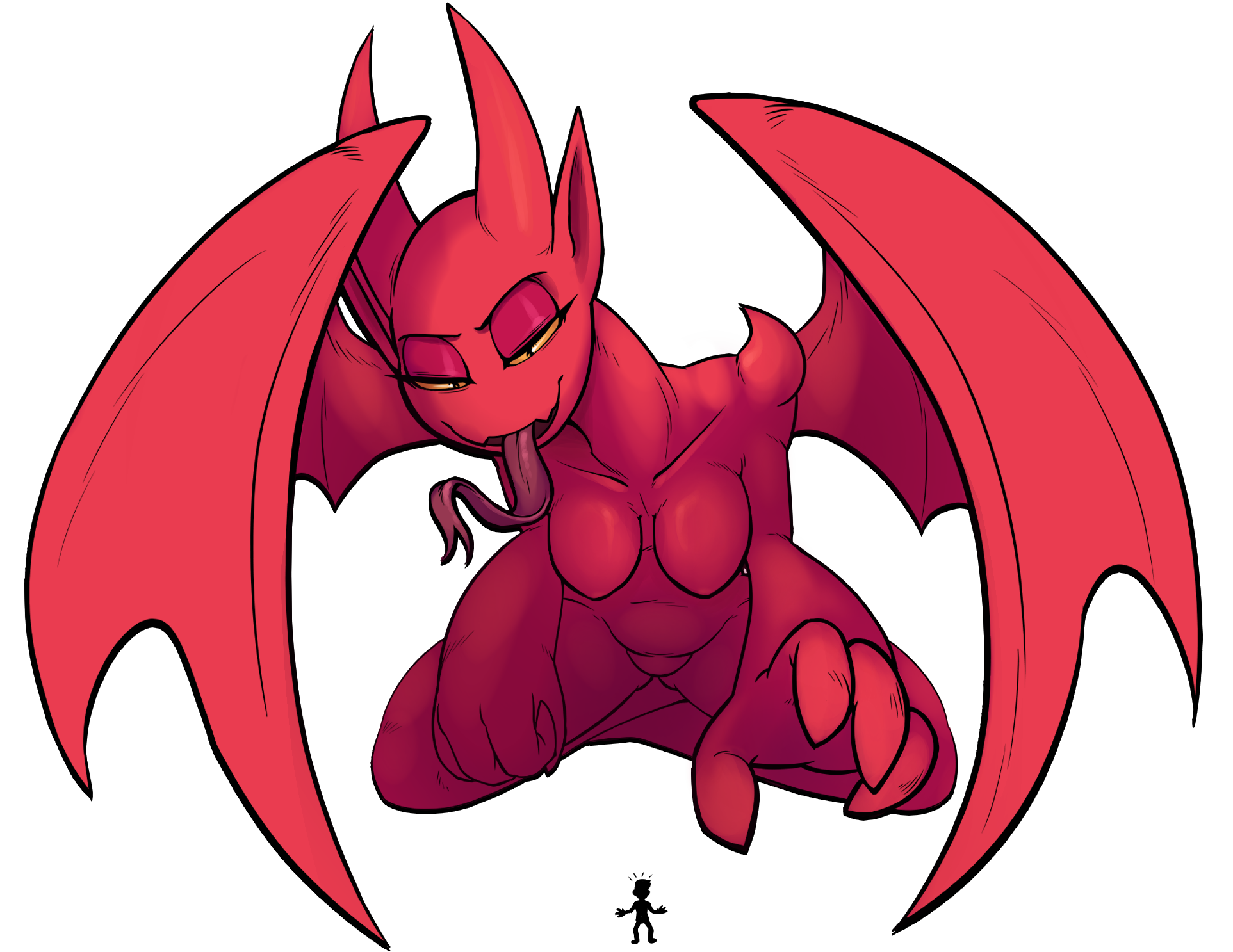 1boy, 1girls, alpha channel, anthro, big wings, breasts, demon, female, for sticker use, furry, giantess, horns, imminent rape, imminent sex, lucia (satina), male, male human/female anthro, male human/female demon, nipples, no background, png, red body, red skin, red wings, reverse rape, satina (series), smaller human, smaller male, sticker template, tongue, tongue out, transparent background, transparent png, unknown artist, wings