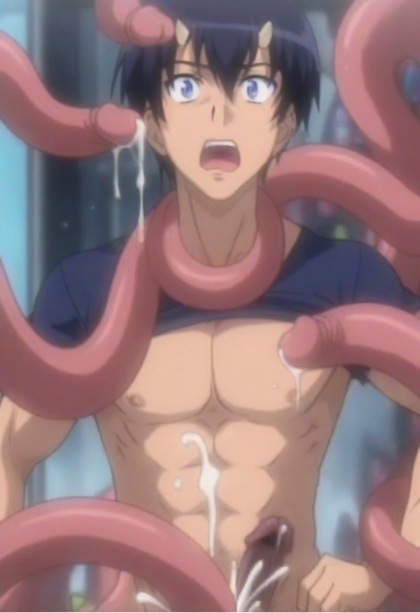 ai_art ai_generated gay gay_sex tentacle tentacle_and_witches tentacle_on_male tentacle_rape tentacle_sex