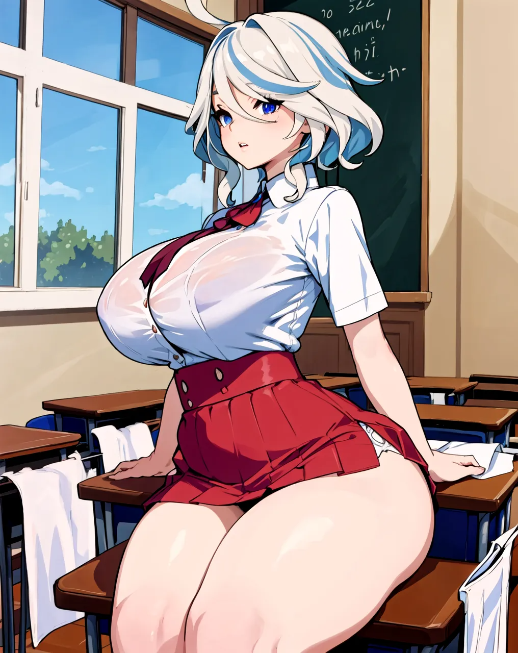 ai_generated ass ass_focus big_ass big_breasts big_butt big_thighs dijiai focus from_front_position front_view furina_(genshin_impact) genshin_impact hourglass_figure looking_at_viewer nsfw round_ass round_butt thick thick_ass thick_butt thick_legs thick_thighs thighs wide_hips