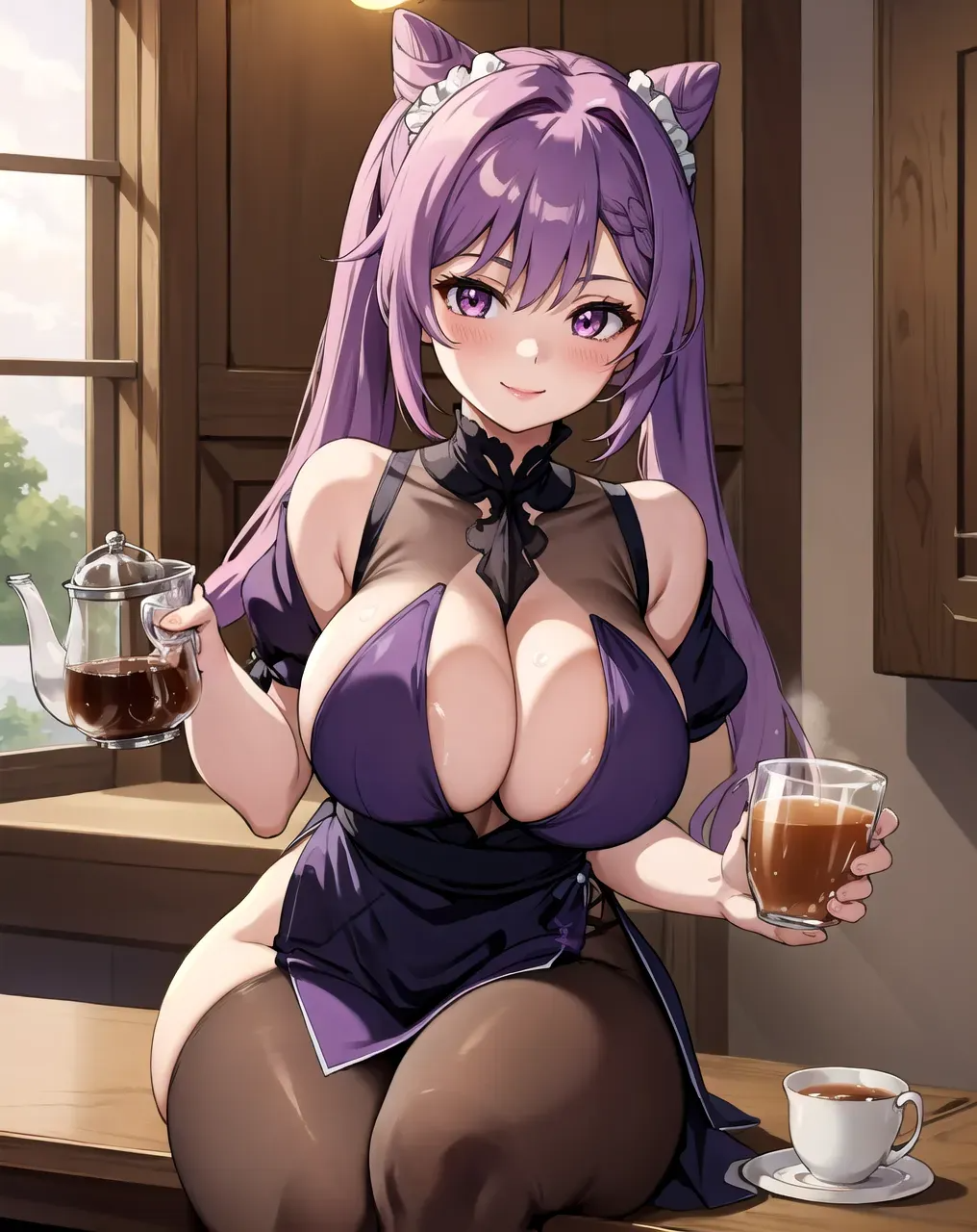 ai_generated ass ass_focus big_ass big_breasts big_butt big_thighs focus from_front_position front genshin_impact hourglass_figure keqing_(genshin_impact) looking_at_viewer nsfw round_ass round_butt thick thick_ass thick_butt thick_thighs thighs view wide_hips