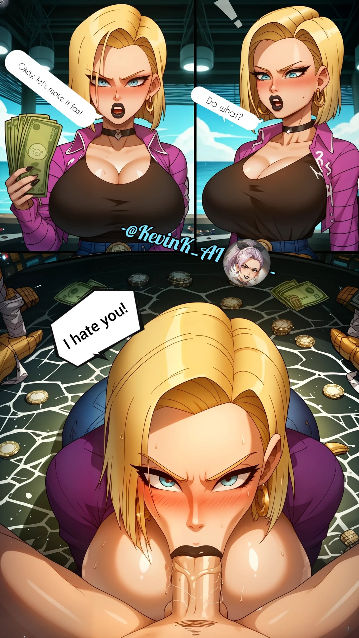 1girls ai_generated android_18 blonde blonde_female blonde_hair blonde_hair_female blue_eyes blue_eyes_female cleavage curvy dragon_ball erect_nipples female huge_areolae huge_ass huge_breasts kevink_ai nai_diffusion puffy_nipples short_hair short_hair_female stable_diffusion thick_lips voluptuous wide_hips yellow_hair