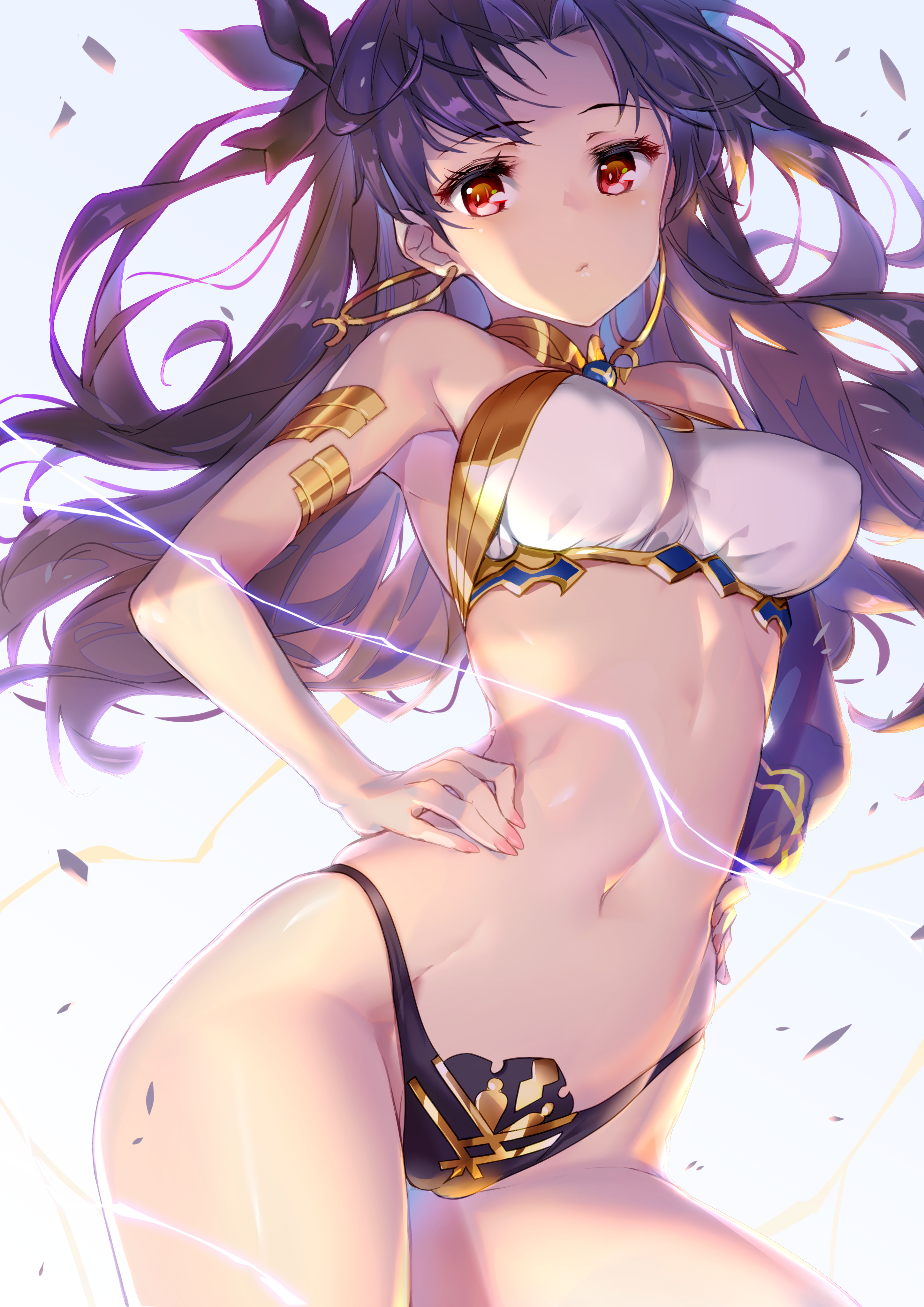 1girls, alternate version available, cameltoe, fate (series), fate/grand order, female, female only, hi res, highres, hong (white spider), ishtar (fate), looking at viewer, pinup, pussy, solo