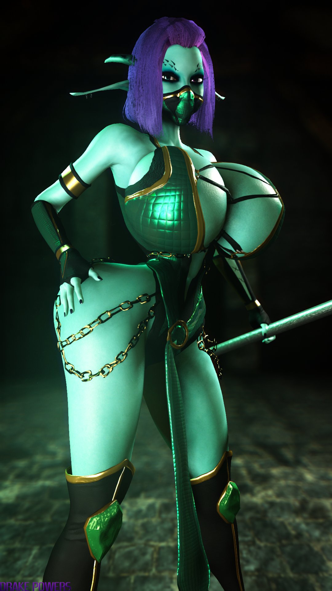 1girls 3d alternate_breast_size alternate_version_available assassin big_breasts blue_body blue_hair blue_skin breasts cleavage clothed clothes clothing cosplay drakepowers elf elf_ears elf_female elf_girl female female_only garry's_mod hips jade_(cosplay) kunoichi long_ears long_pointy_ears midway mortal_kombat mortal_kombat_(2011) netherrealm_studios ninja outfit pointy_ears short_hair solo solo_female soria thick_hips thick_legs thick_thighs thin_waist unreal_tournament voluptuous waist wide_hips